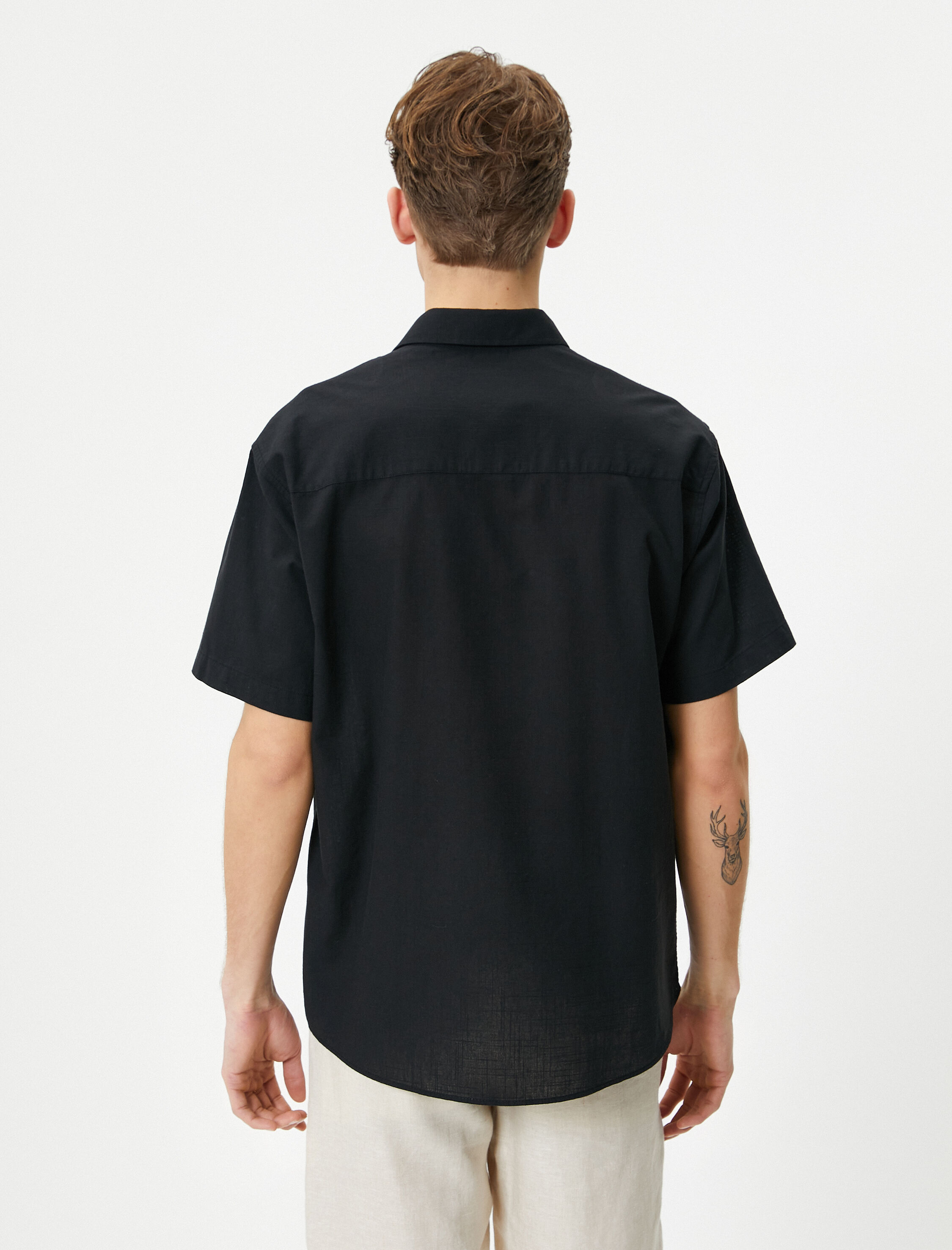   Yazlık Gömlek Kısa Kollu Klasik Yaka Düğmeli Regular Fit