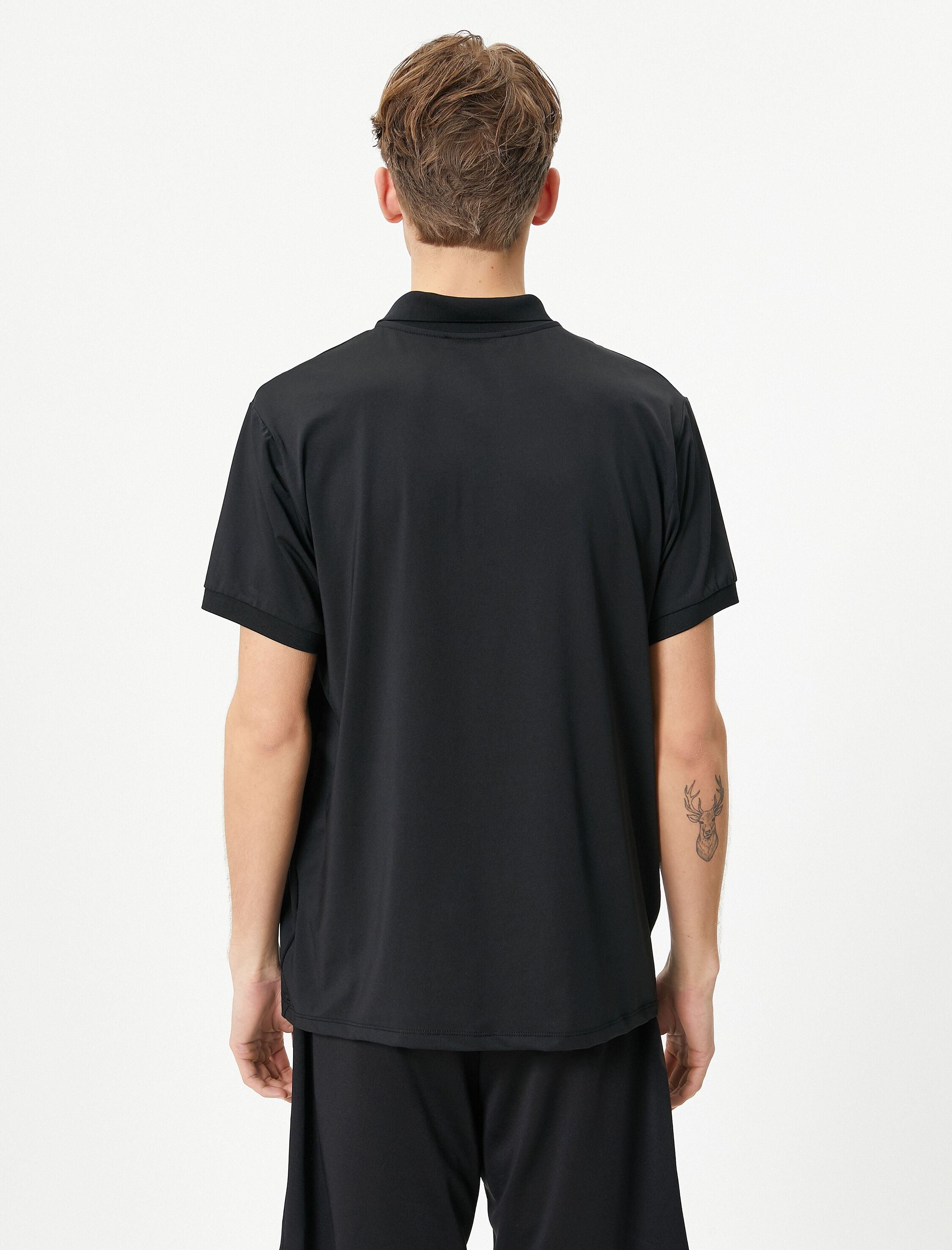   Spor Tişört Polo Yaka Kısa Kollu Düğmeli