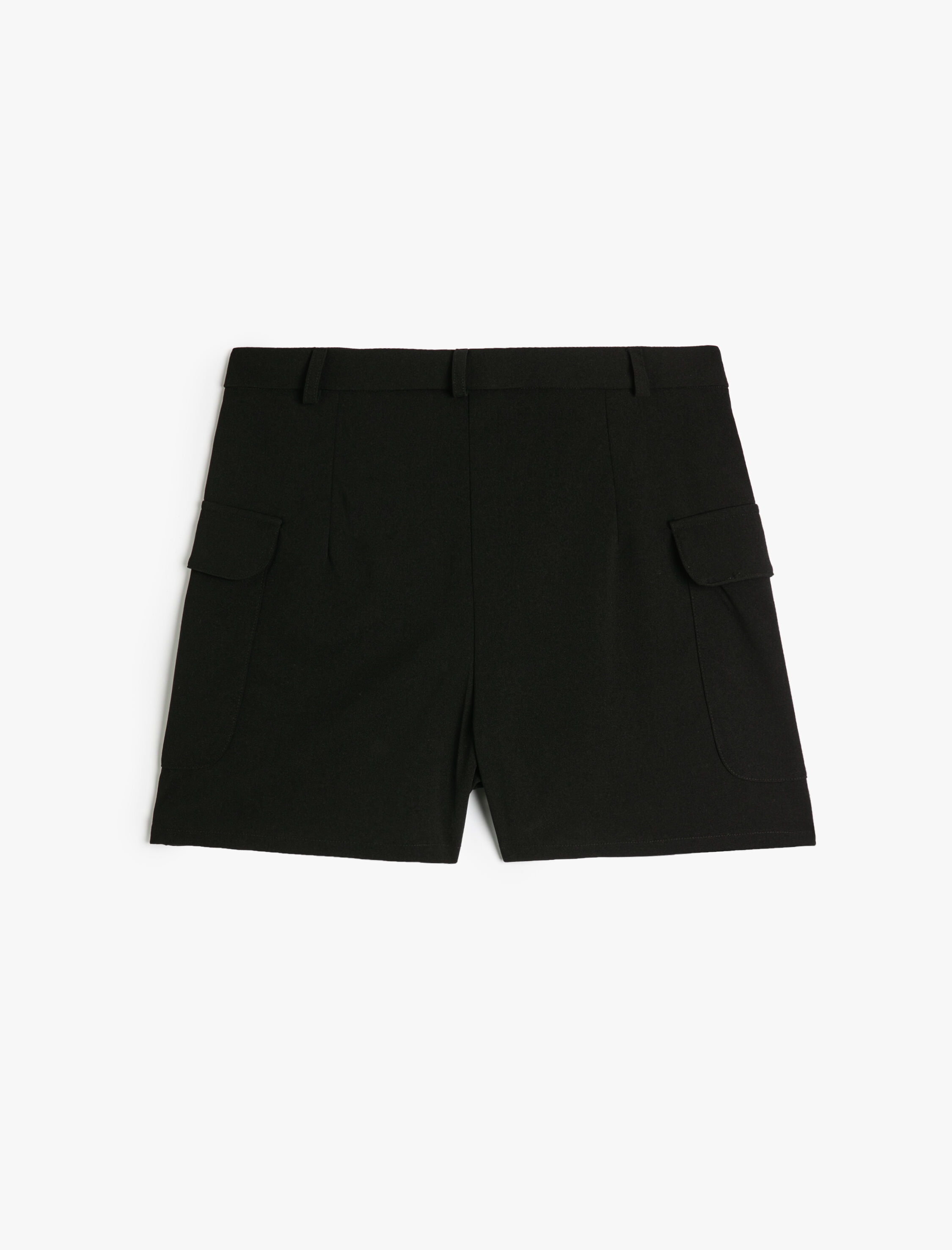   Kargo Mini Şort Etek Yüksek Bel Rahat Kesim