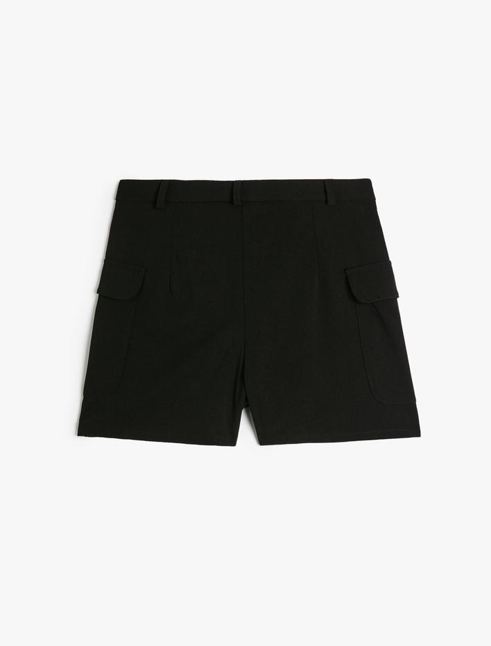  Kargo Mini Şort Etek Yüksek Bel Rahat Kesim