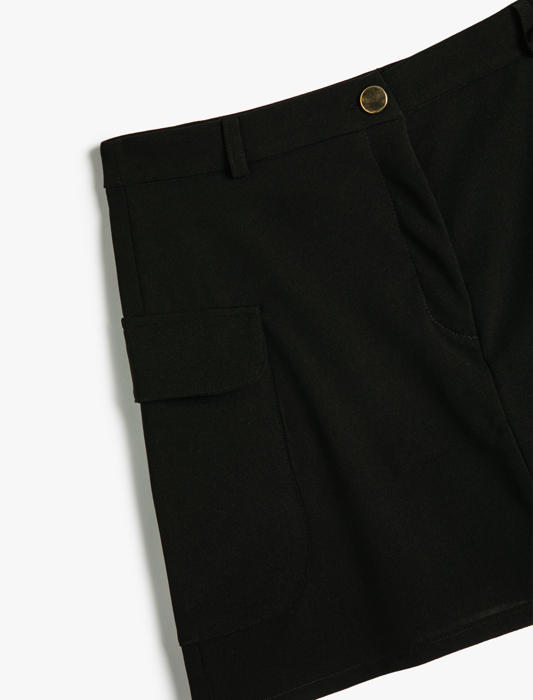   Kargo Mini Şort Etek Yüksek Bel Rahat Kesim