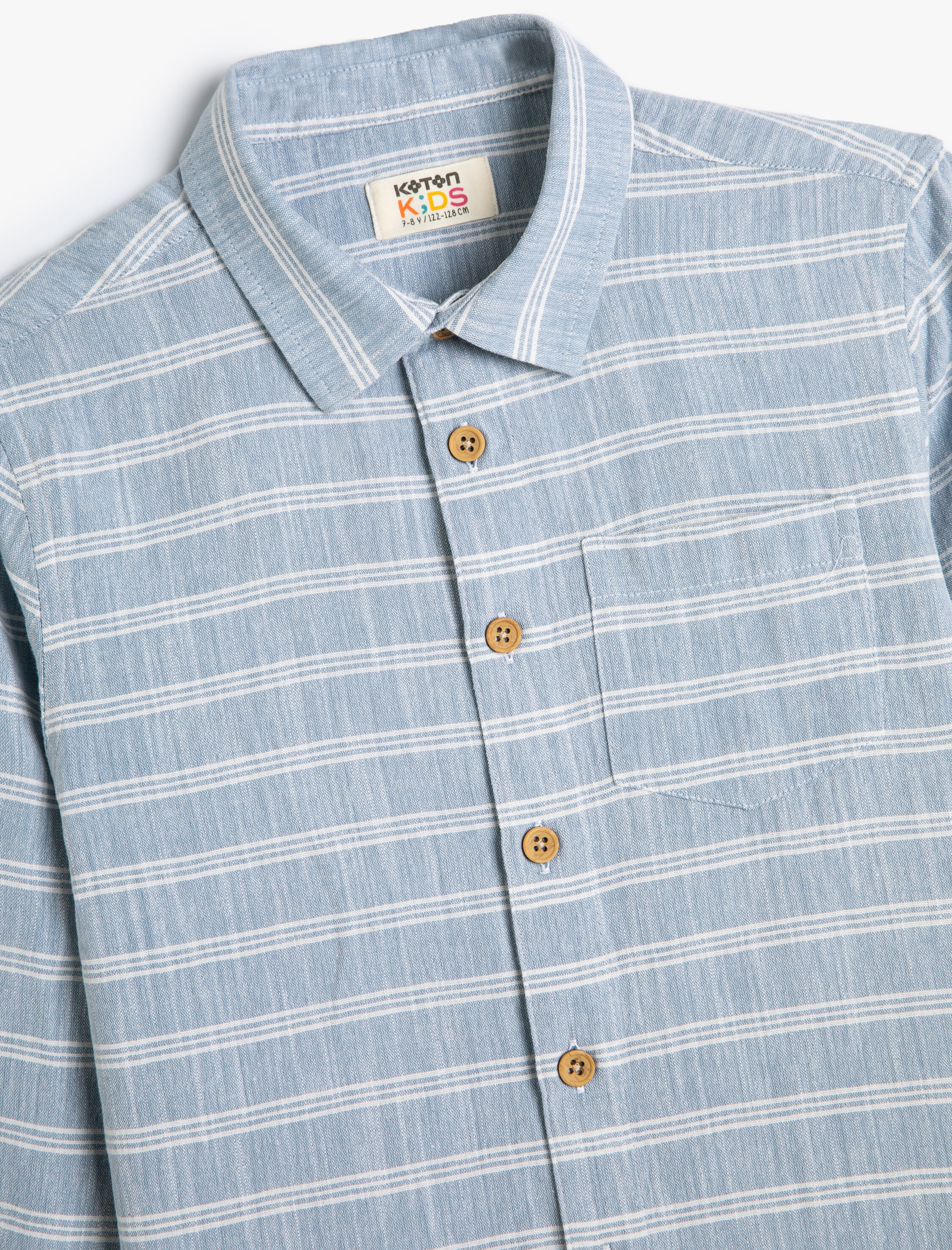  Erkek Çocuk Gömlek Uzun Kollu Cepli Pamuklu