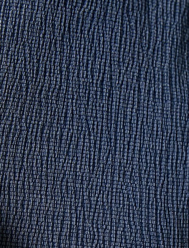 Crop Dik Yaka Atlet Slim Fit Viskoz Kumaş Karışımlı_5