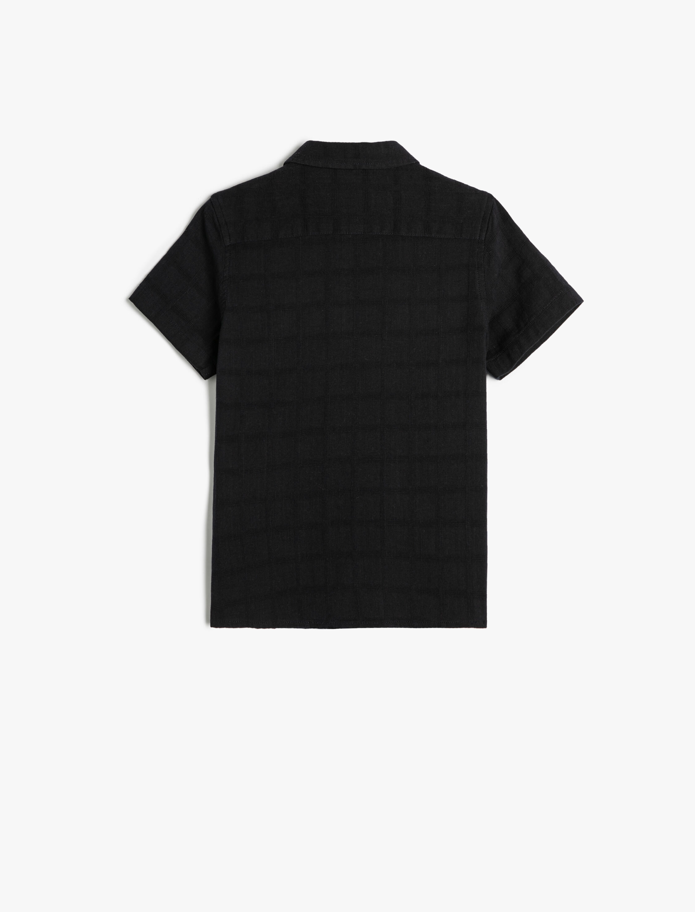  Erkek Çocuk Kısa Kollu Gömlek Pamuklu Dokulu