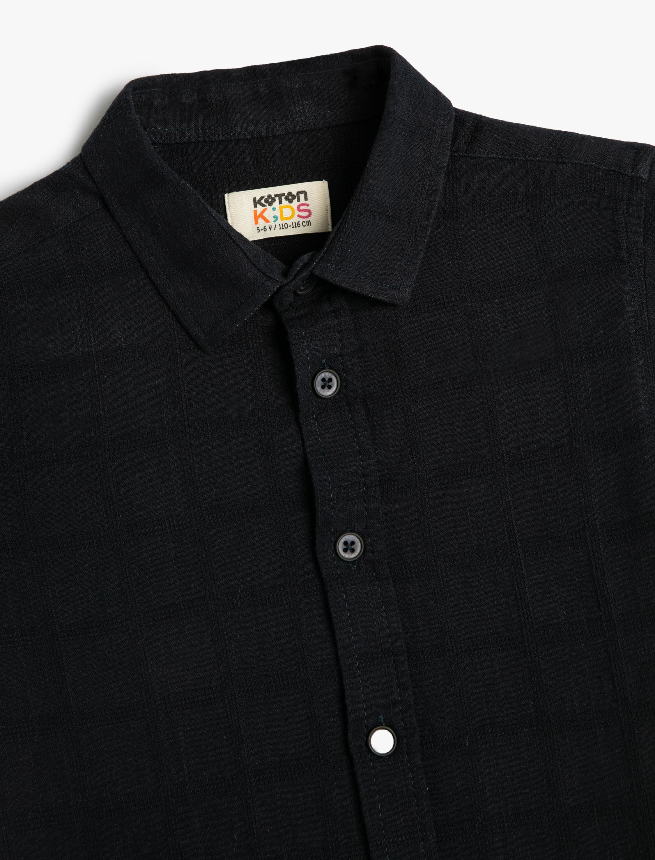  Erkek Çocuk Kısa Kollu Gömlek Pamuklu Dokulu