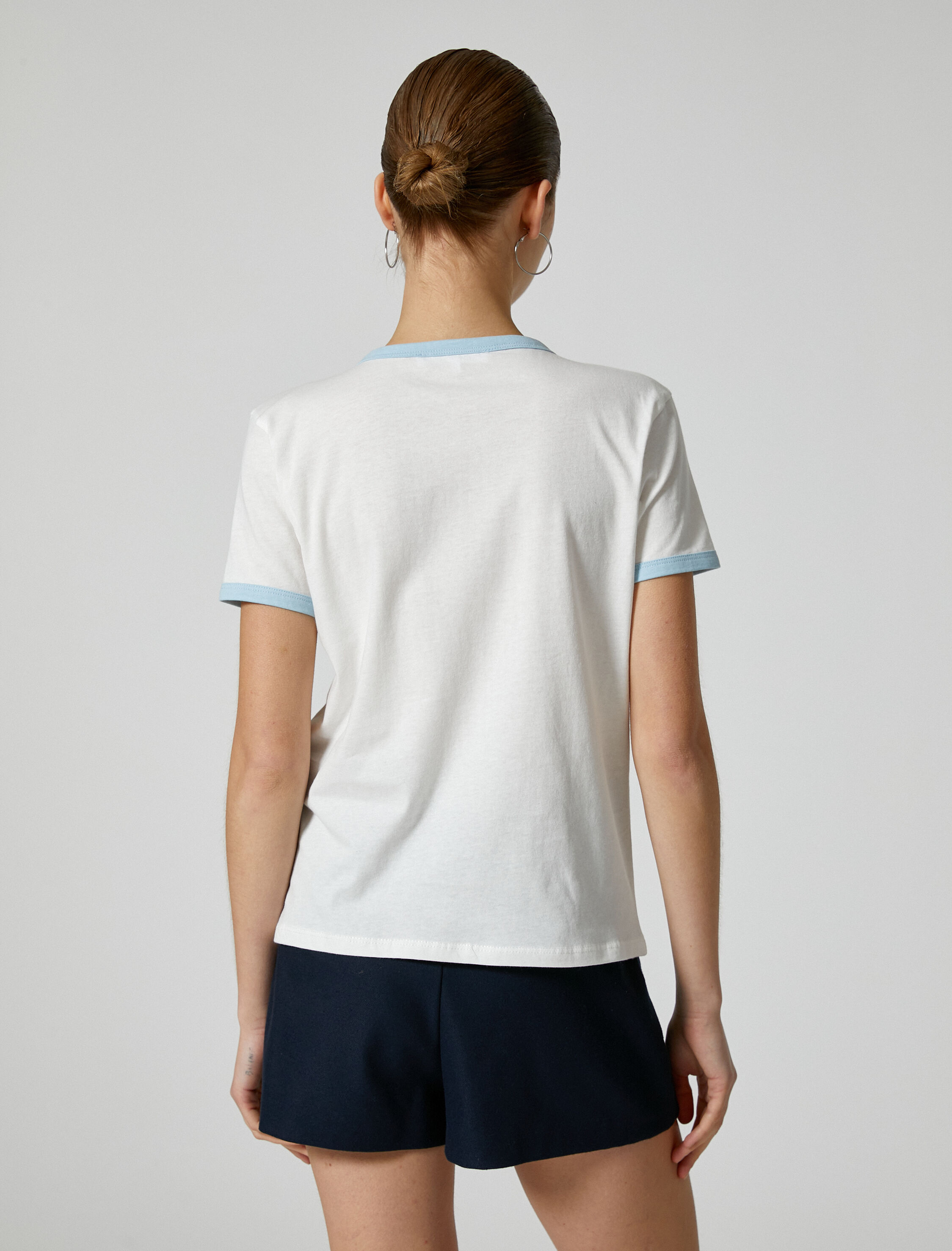   Kolej Tişört Kısa Kollu Bisiklet Yaka Pamuklu