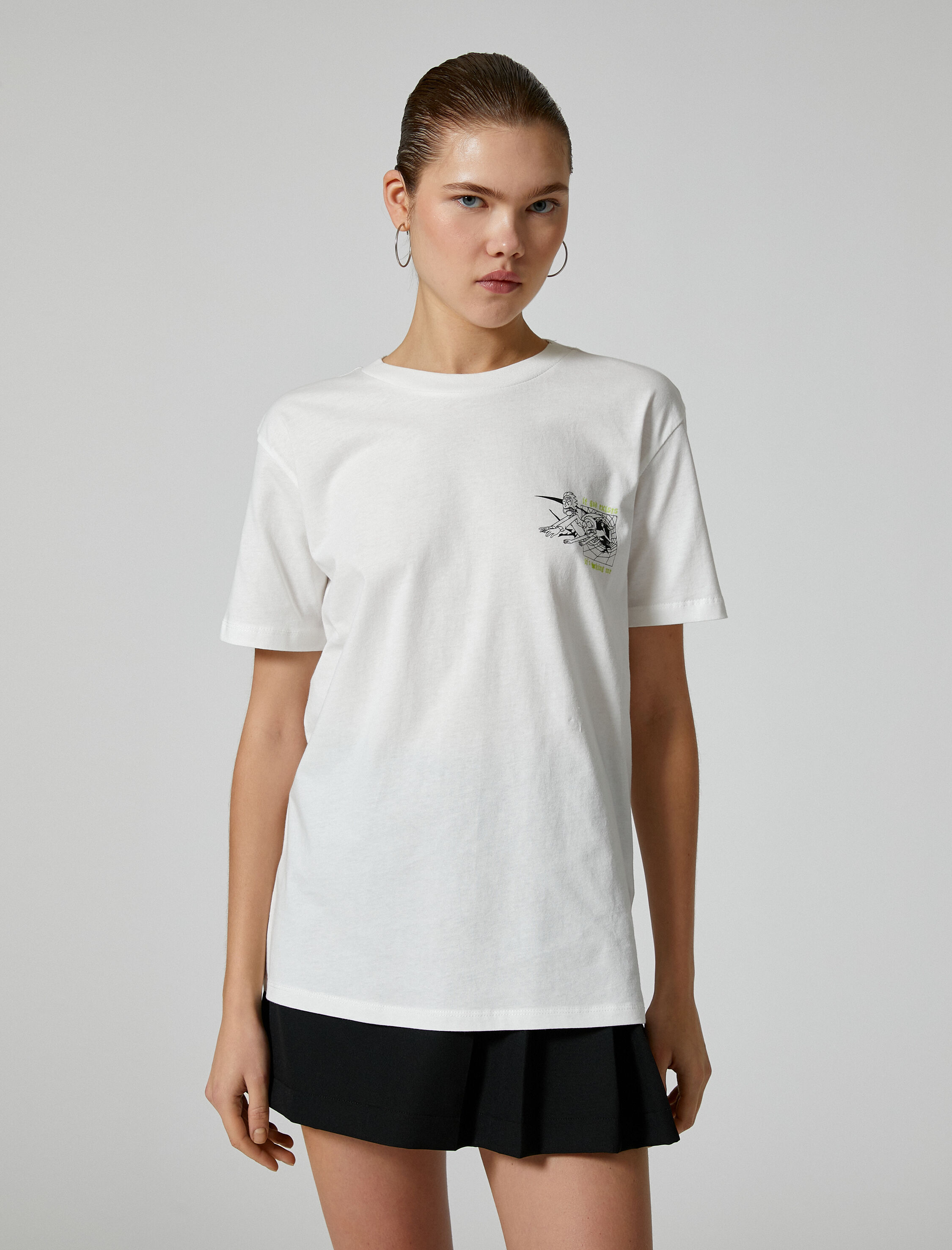   Rick and Morty Tişört Arkası Baskılı Lisanslı Bisiklet Yaka Kısa Kollu Pamuklu