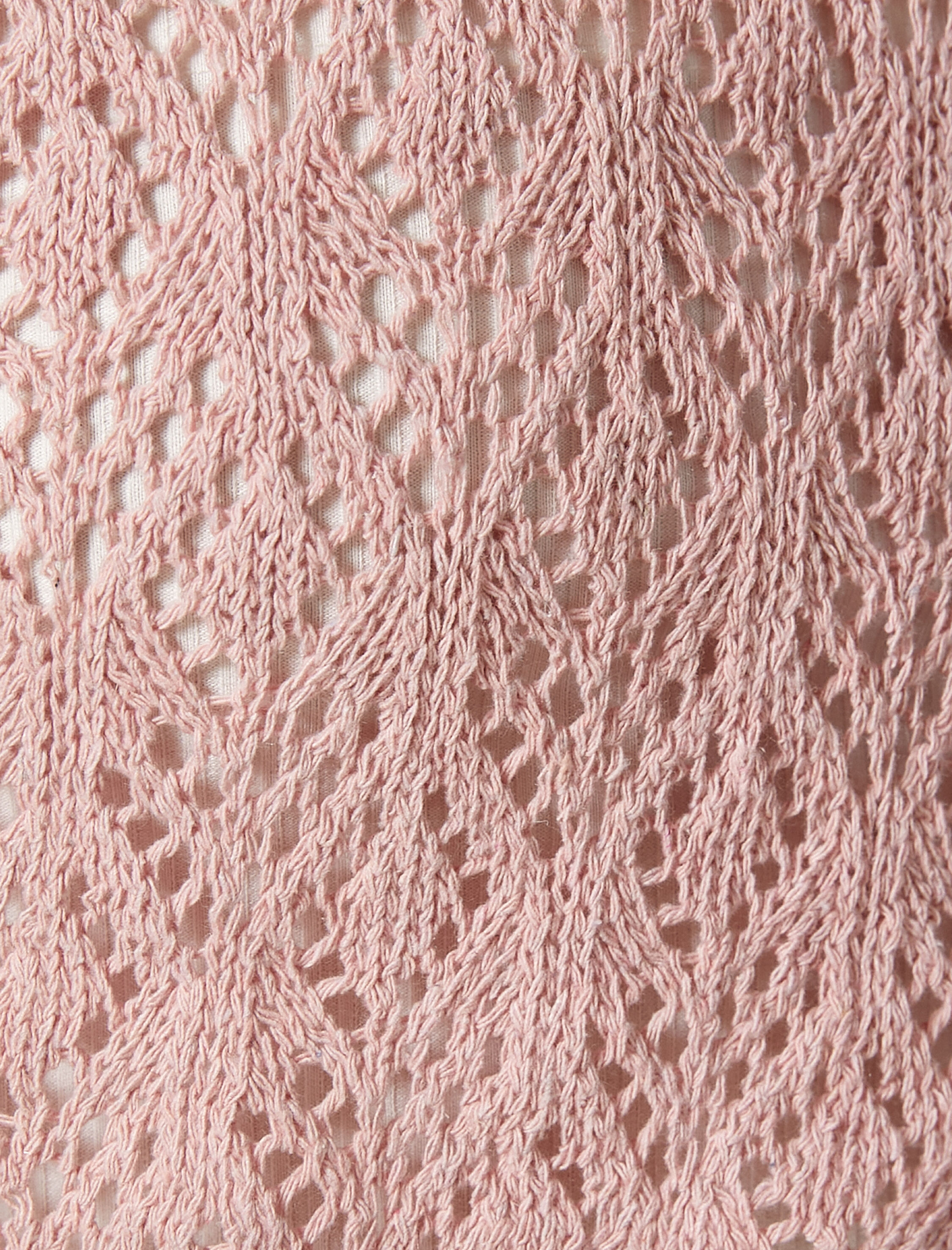   Crop Ajurlu Tişört Geniş Uzun Kollu Bisiklet Yaka Rahat Kalıp