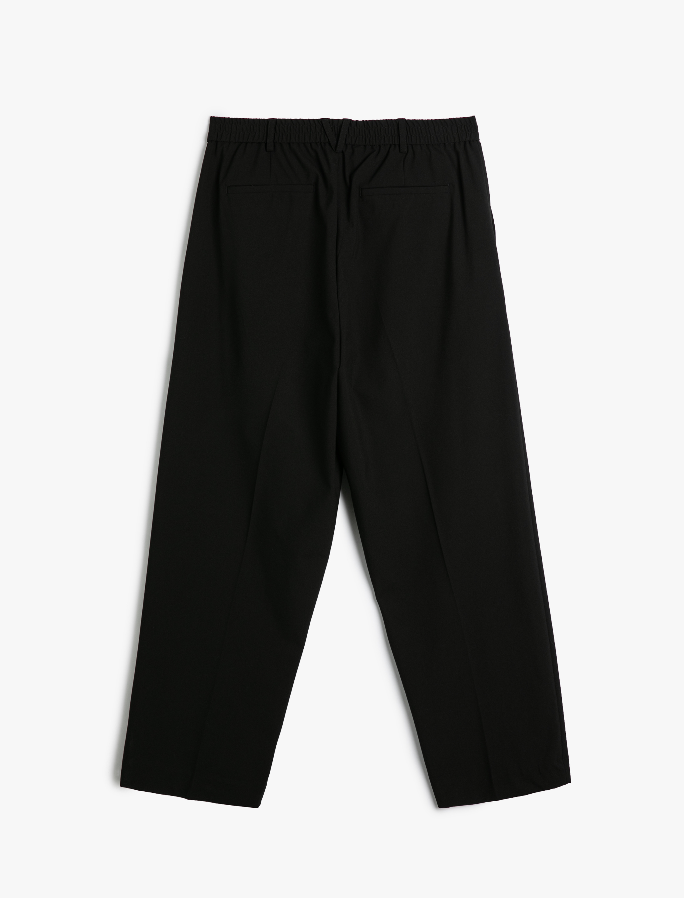   Bol Pantolon Pileli Düğmeli Cep Detaylı