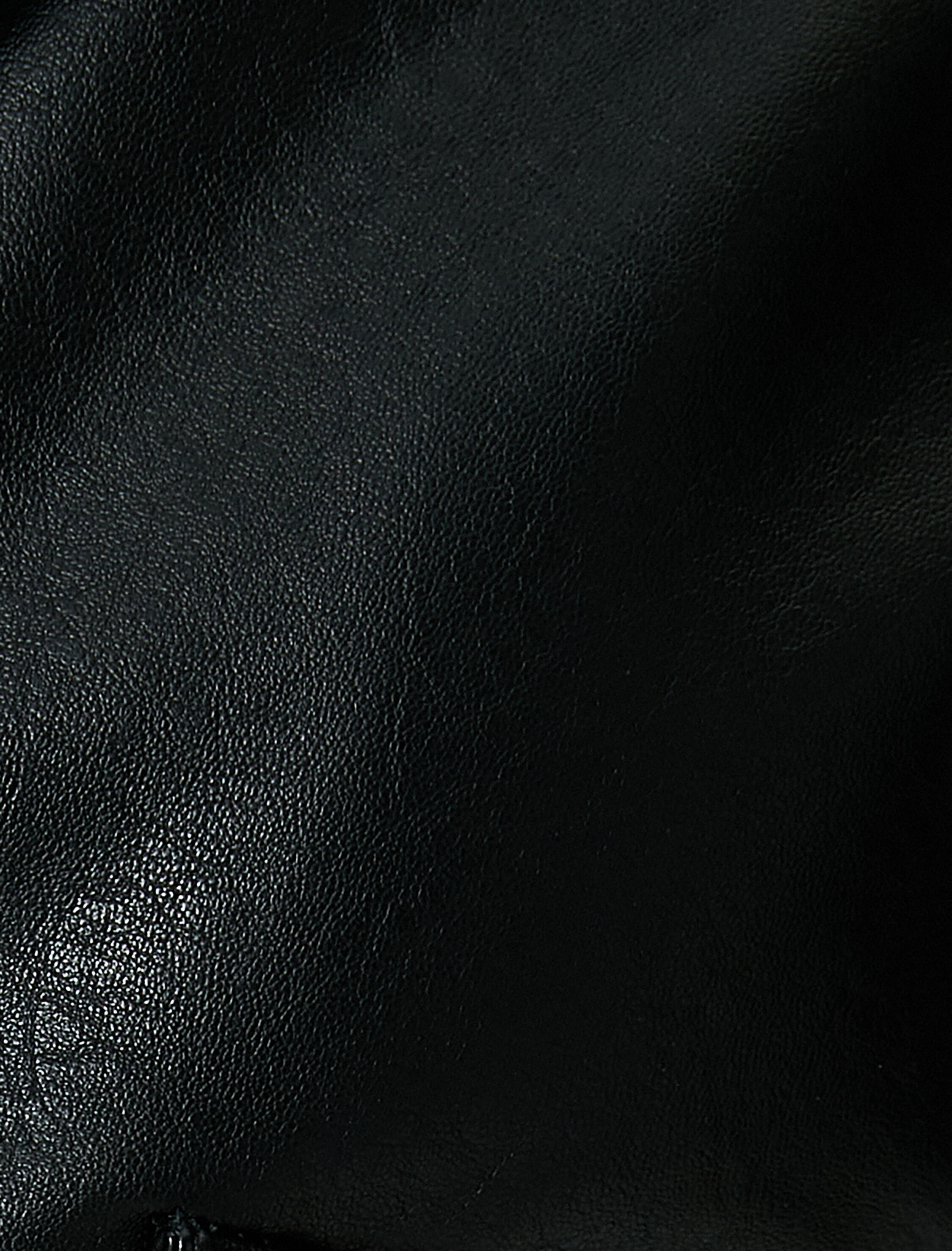   Suni Deri Ceket Suni Kürklü Fermuarlı