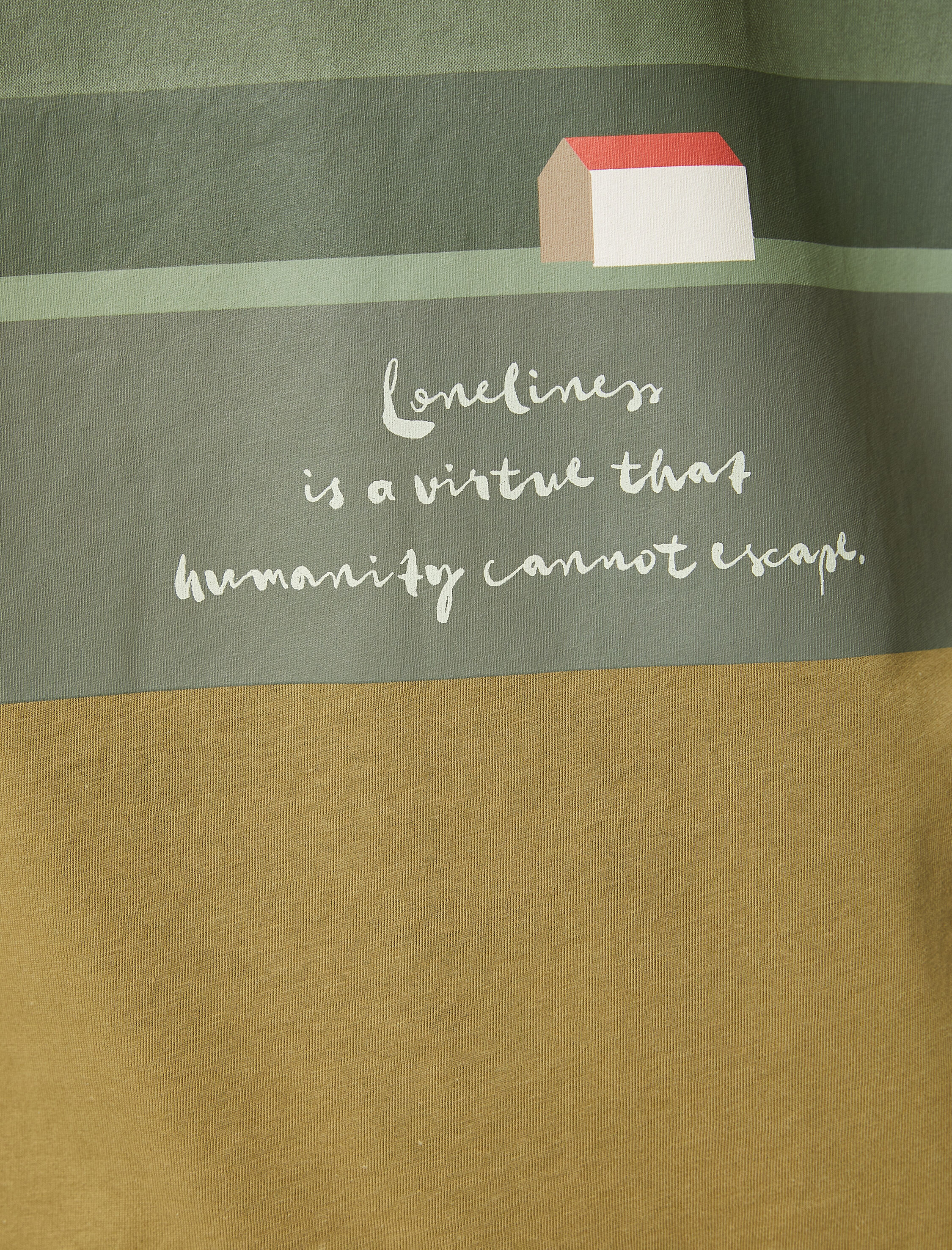   Baskılı Tişört Sloganlı Bisiklet Yaka Kısa Kollu