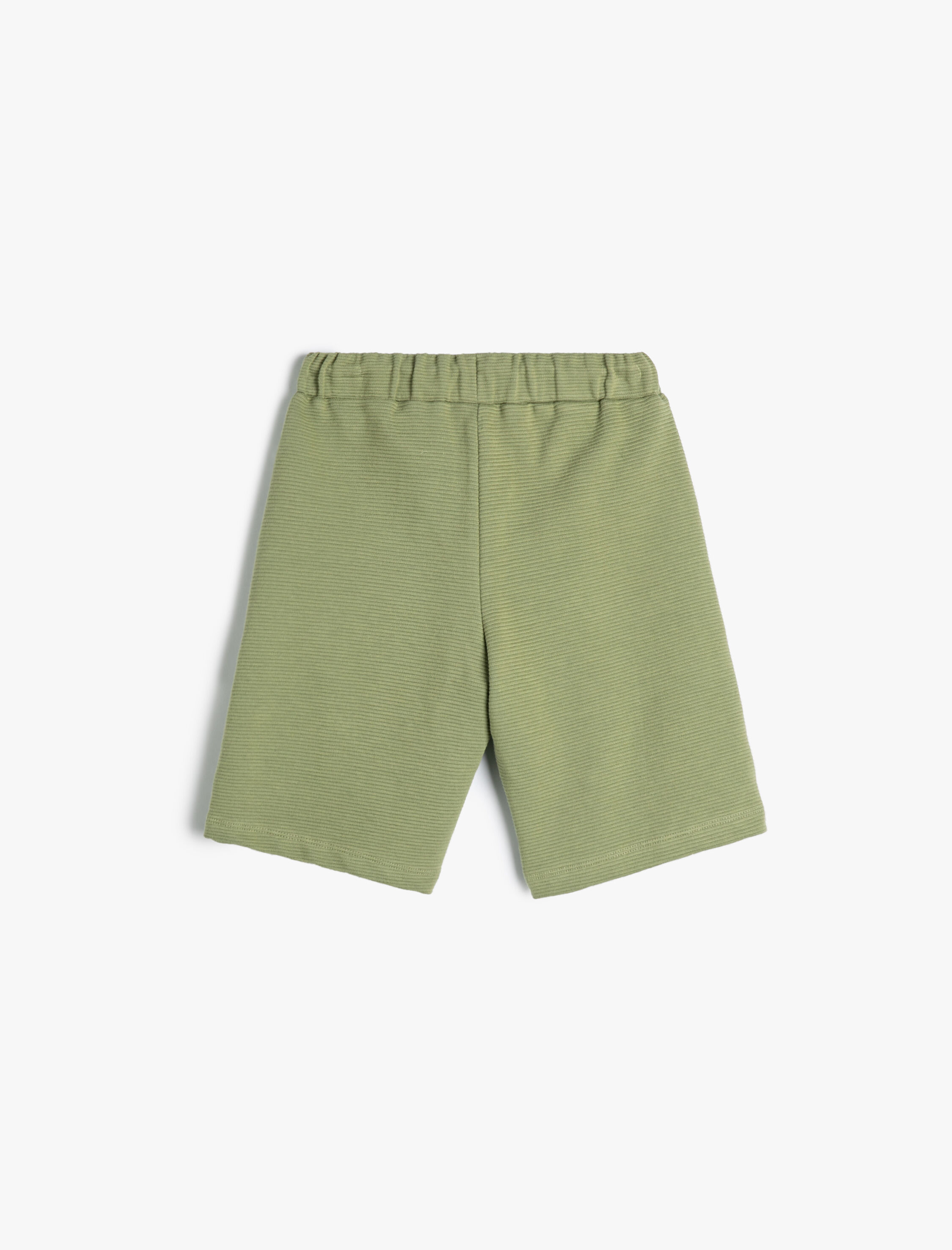  Erkek Çocuk Basic Şort Dokulu Beli Bağlamalı