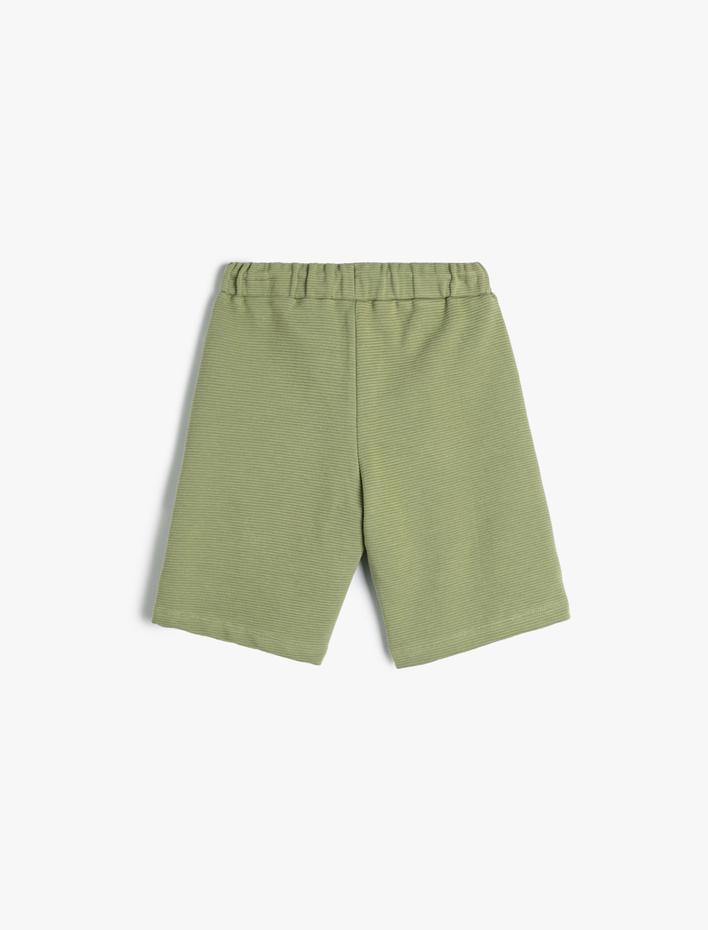 Erkek Çocuk Basic Şort Dokulu Beli Bağlamalı