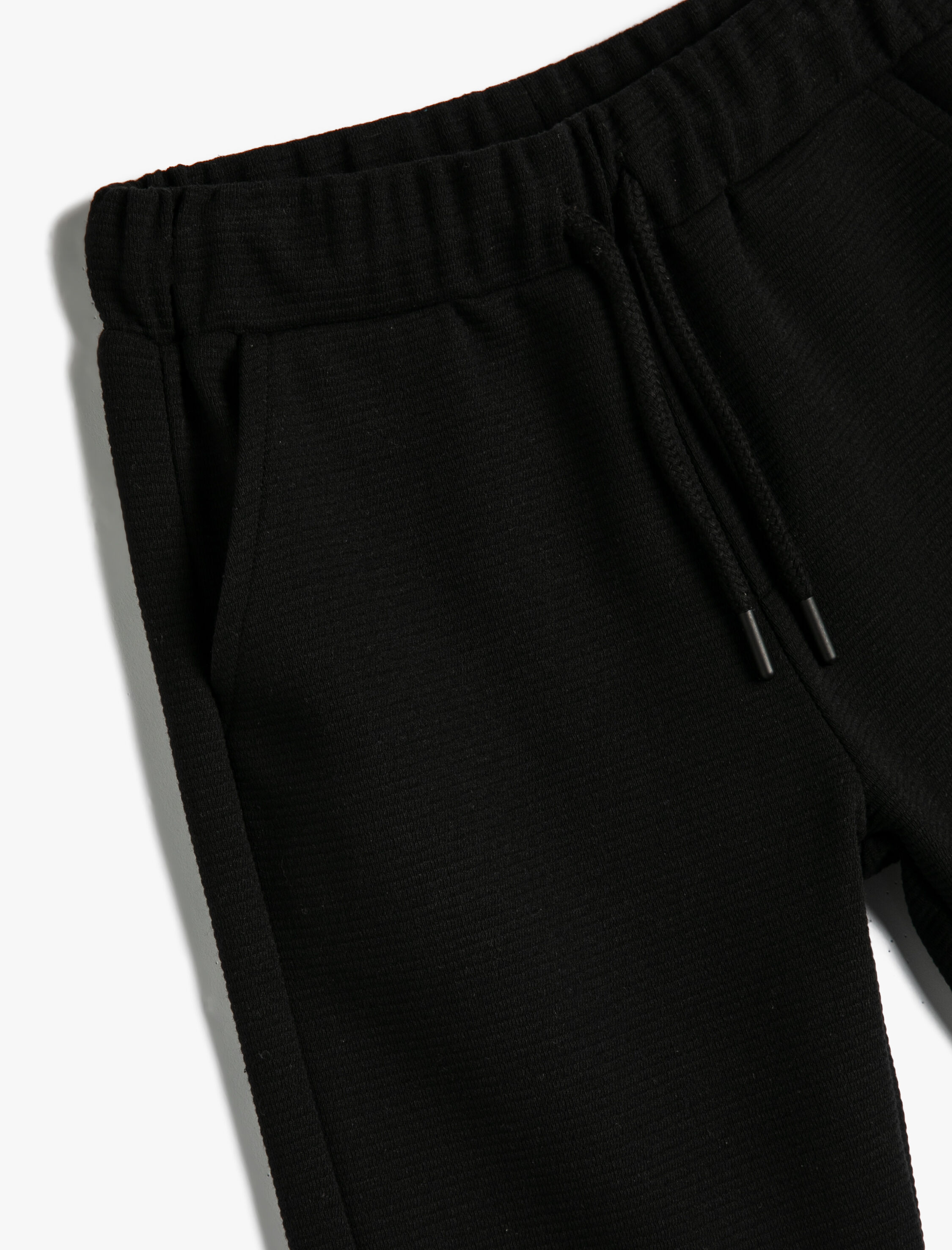  Erkek Çocuk Basic Şort Dokulu Beli Bağlamalı