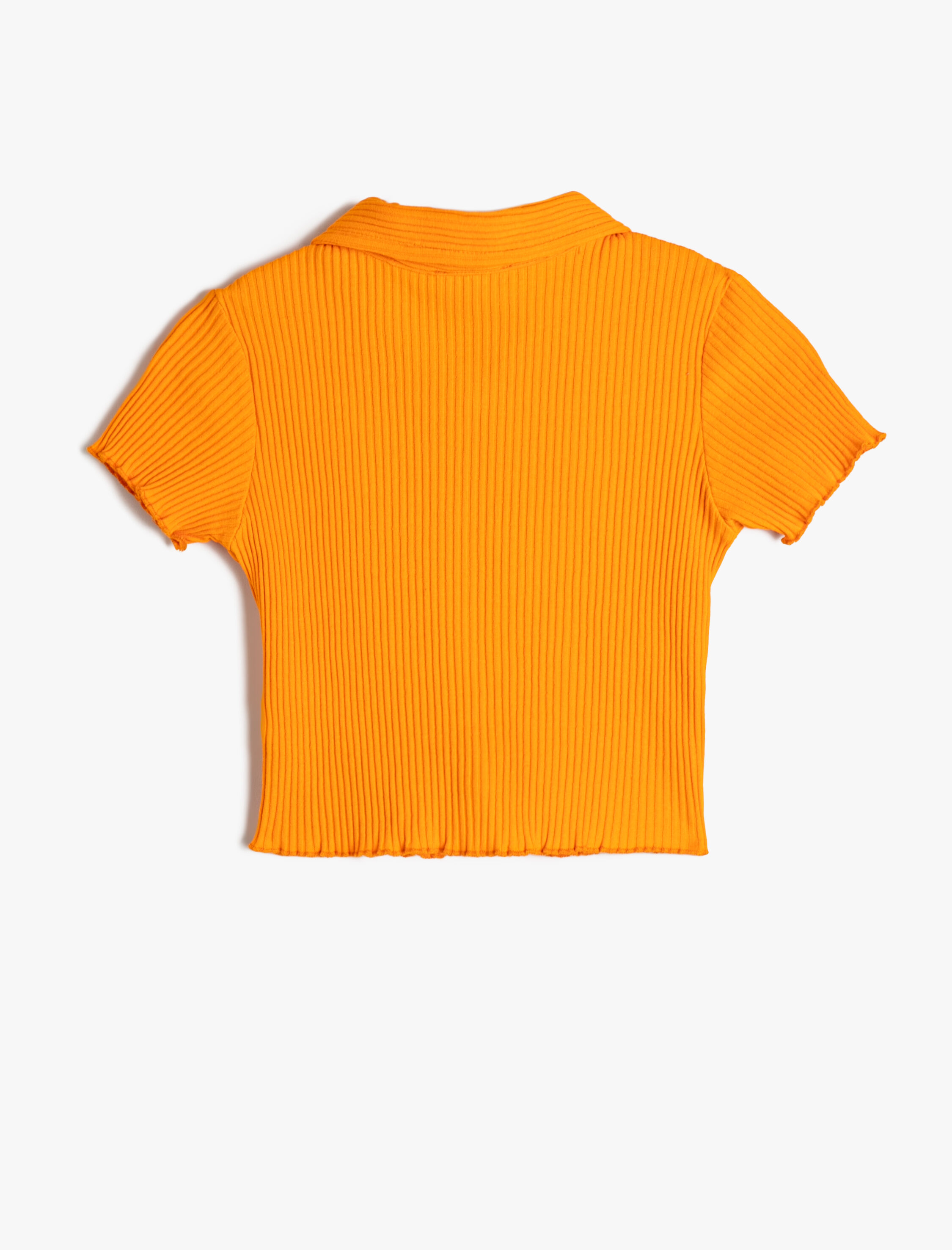  Kız Çocuk Polo Yaka Tişört Ribanalı Pamuklu