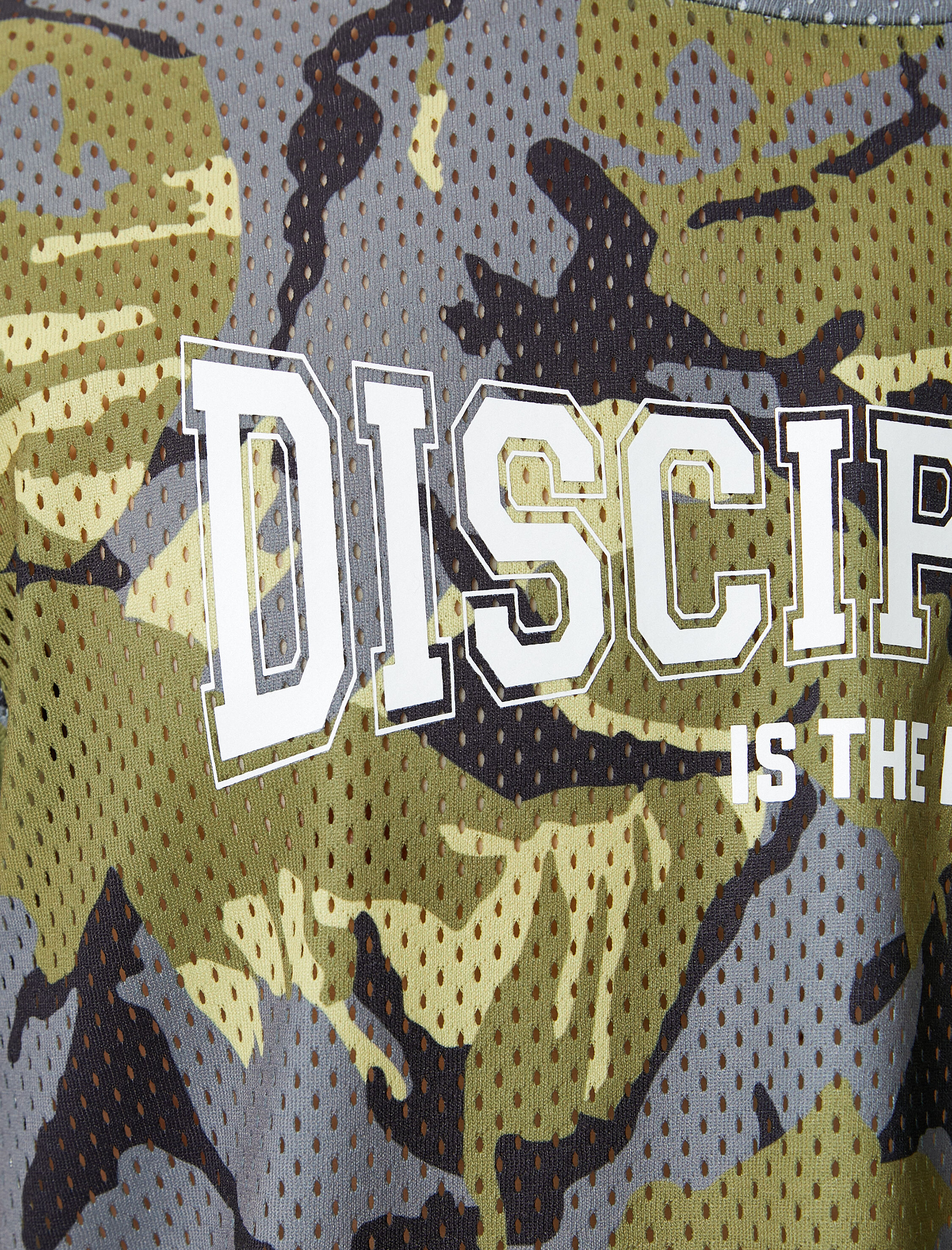   Spor Tişört Kamuflaj Desenli Sloganlı Bisiklet Yaka Kısa Kollu