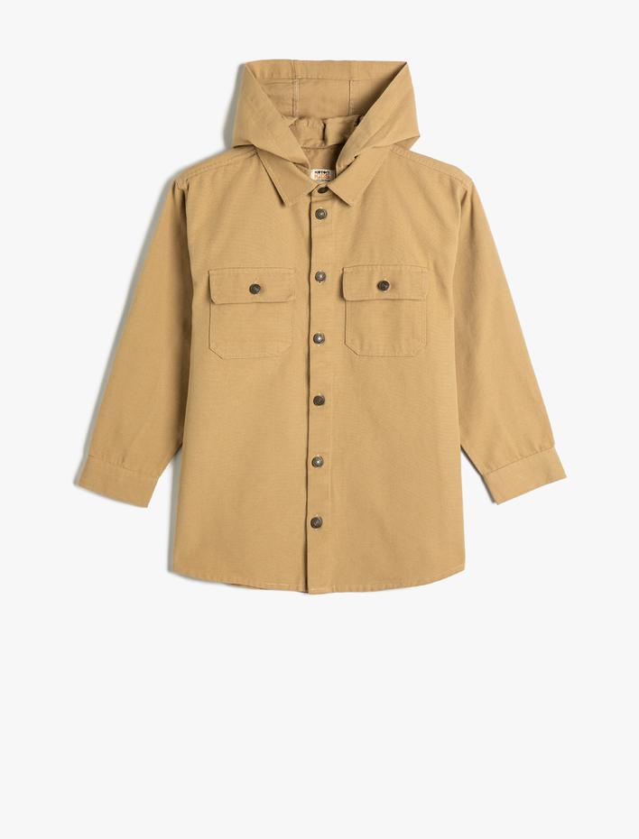 Erkek Çocuk Mevsimlik Ceket Cep Detaylı Pamuklu