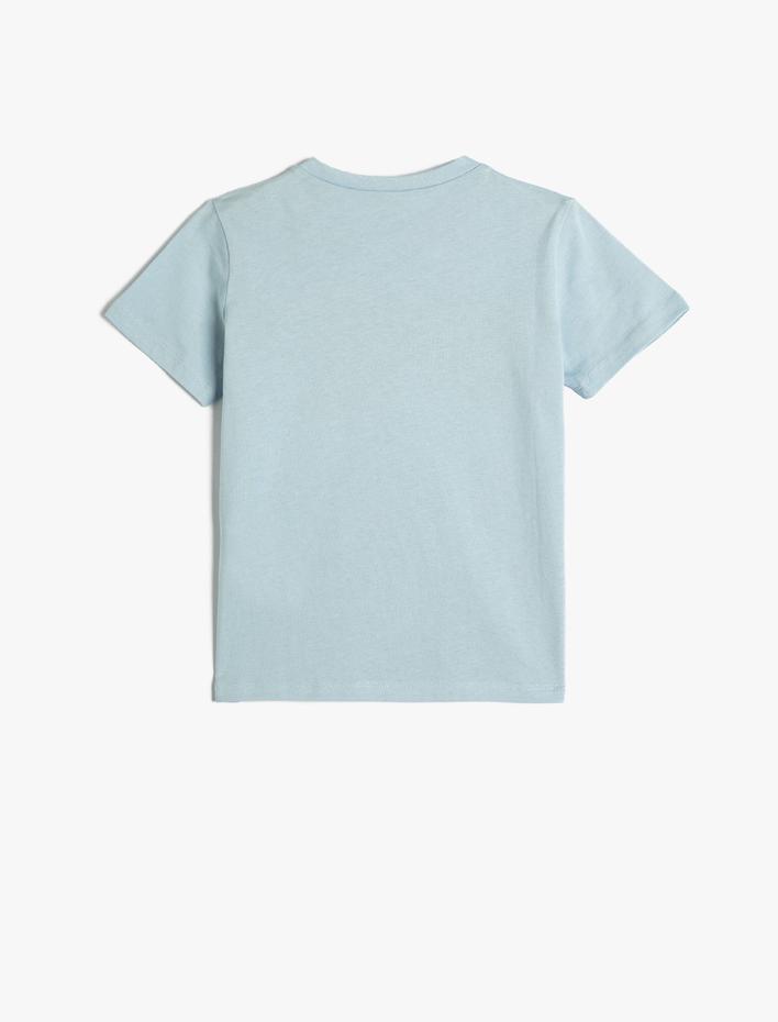 Erkek Çocuk Tişört Şehir Baskılı Kısa Kollu Bisiklet Yaka Pamuklu