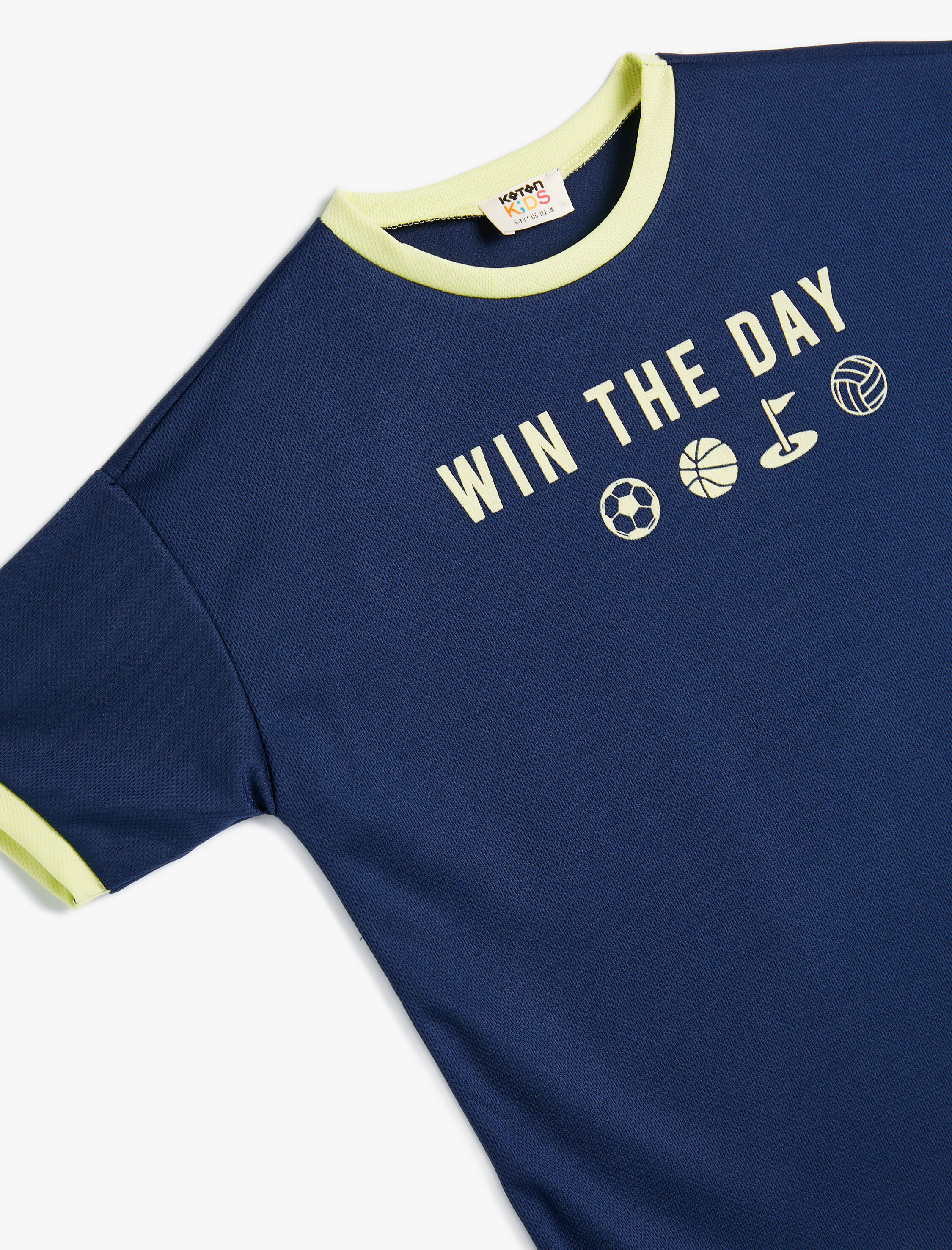  Erkek Çocuk Tişört Baskılı Kısa Kollu Bisiklet Yaka