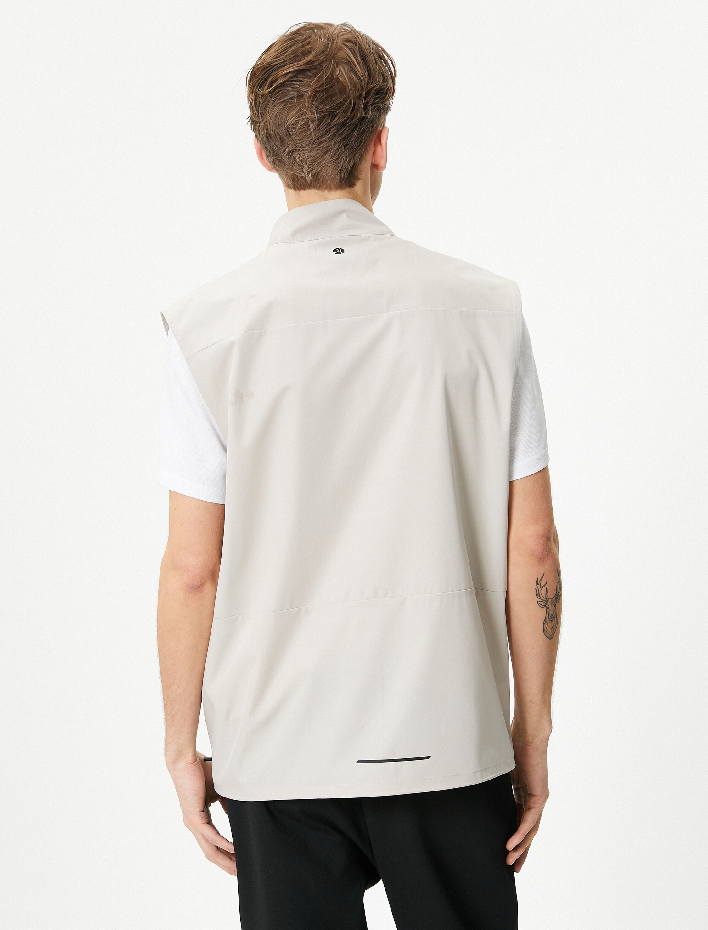   Spor Yelek Dik Yaka Fermuarlı Cep Detaylı Paraşüt Kumaş