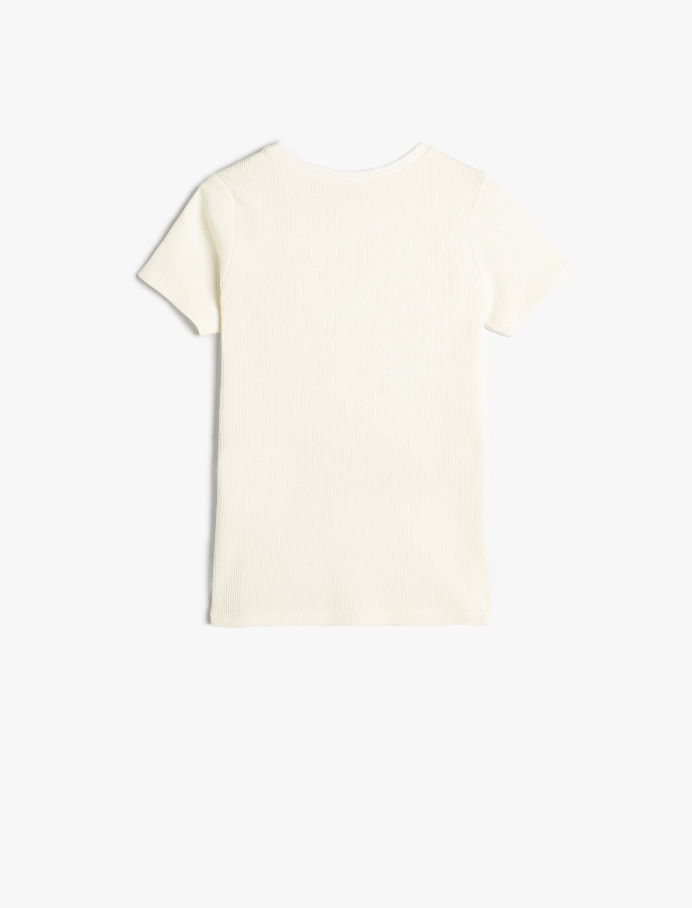  Kız Çocuk Crop Tişört Anime Baskılı Kısa Kollu Pamuklu