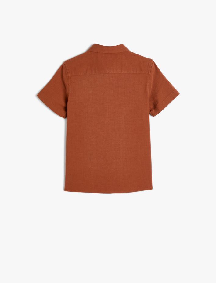 Erkek Çocuk Basic Gömlek Kısa Kollu Klasik Yaka Pamuklu