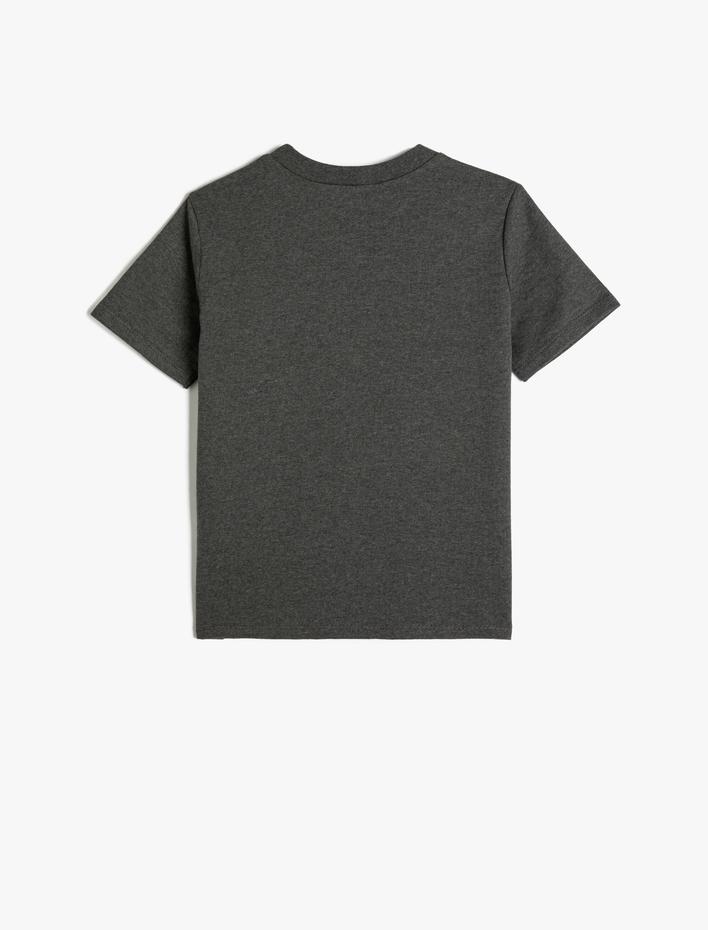 Erkek Çocuk Basic Tişört Kısa Kollu Bisiklet Yaka