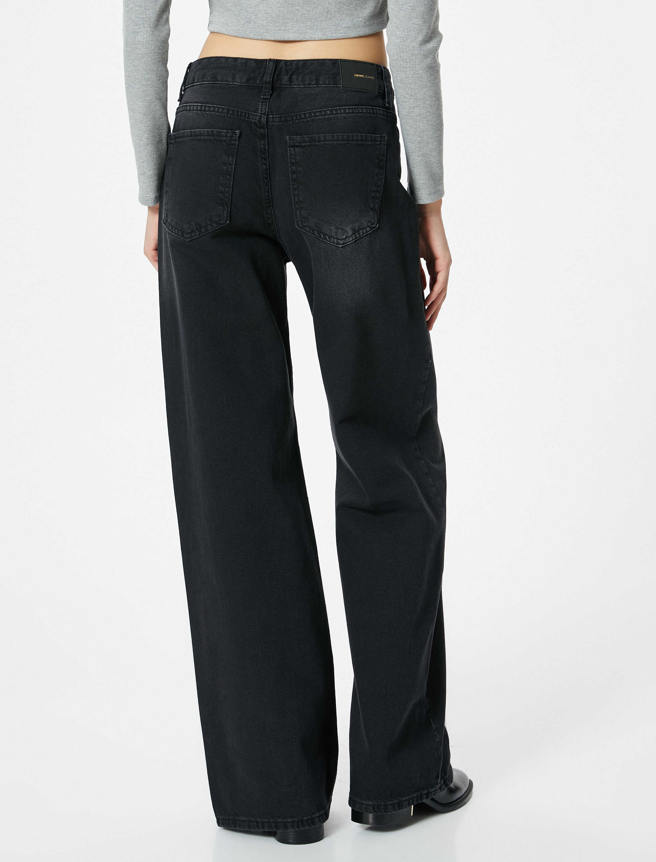   Bol Paça Kot Pantolon Normal Bel - Loose Fit