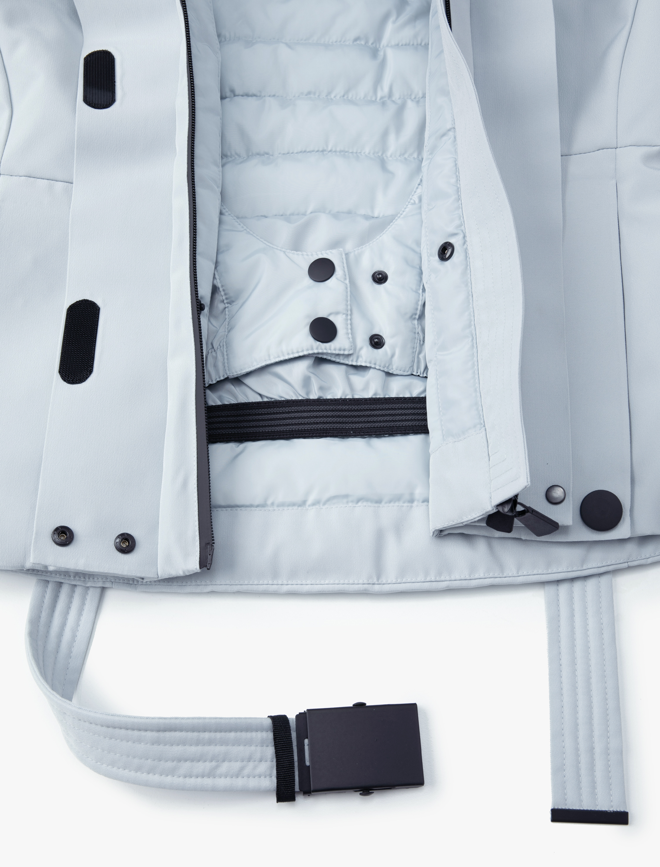   Kayak Montu Kapüşonlu Suni Kürk Detaylı Kemerli Cepli