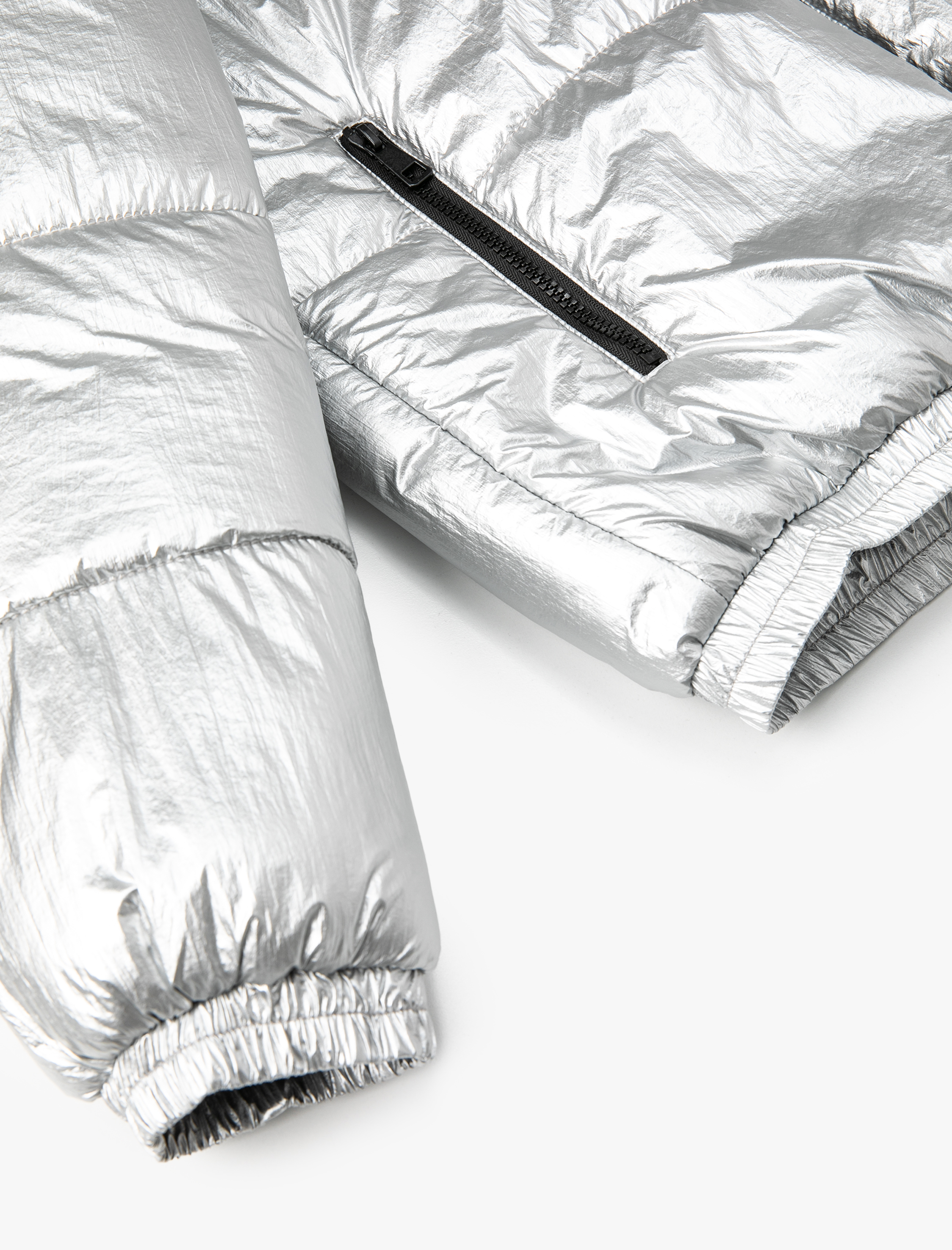   Outdoor Mont Dik Yaka Metalik Fermuarlı Cepli Su İtici