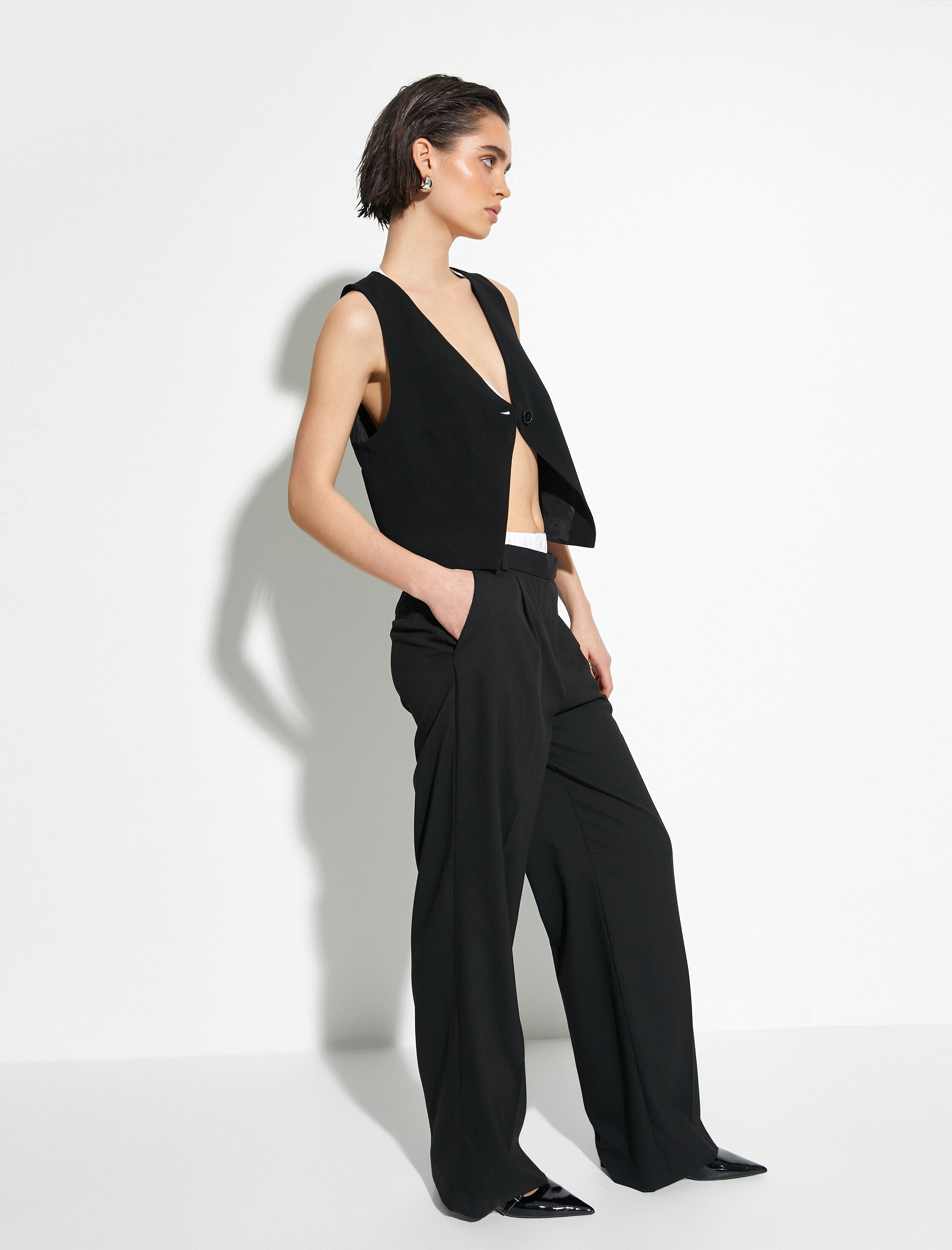   Geniş Paça Pantolon Normal Bel