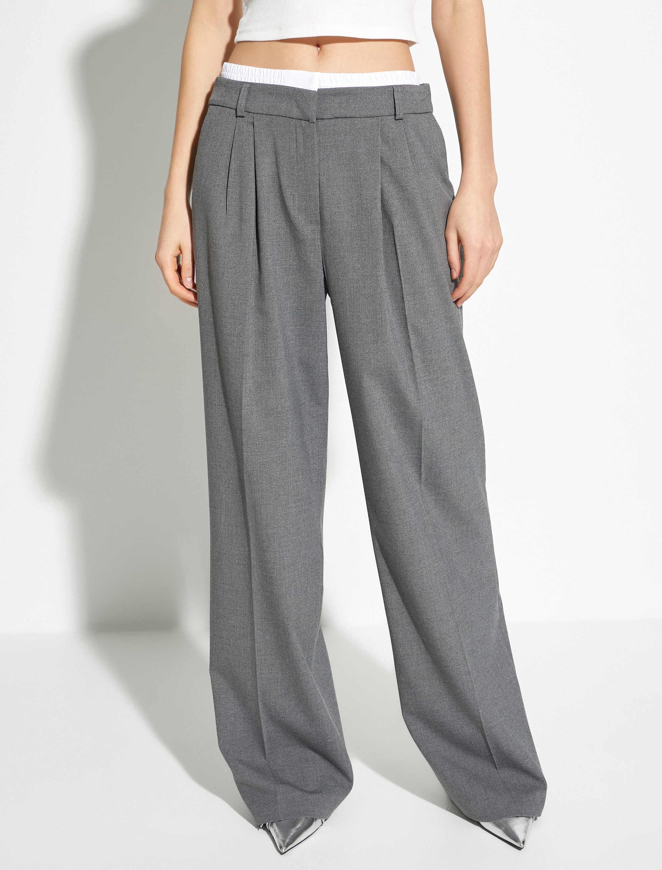   Palazzo Pantolon Bol Paça Beli Lastik Detaylı