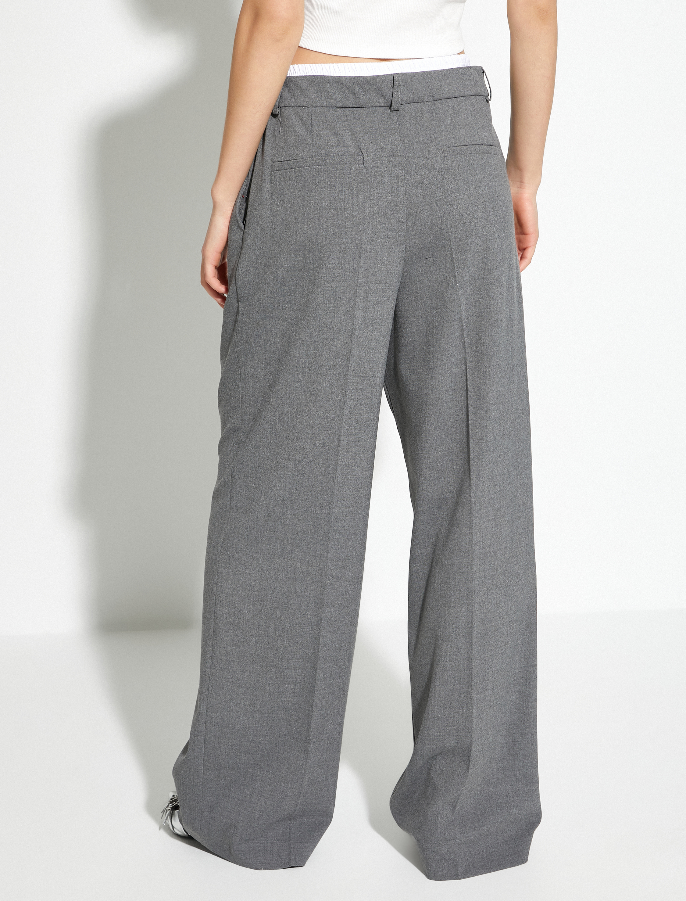   Palazzo Pantolon Bol Paça Beli Lastik Detaylı