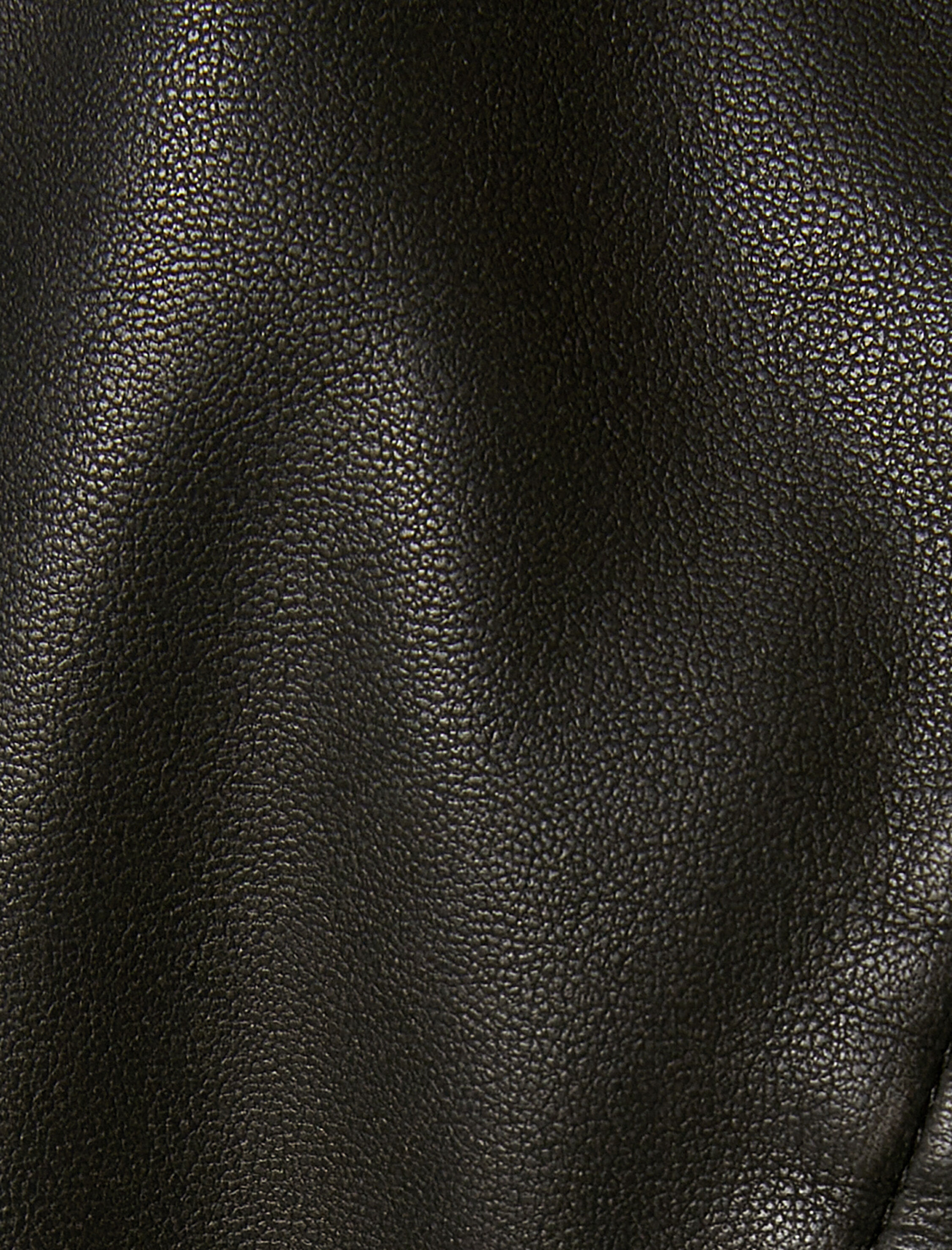 Suni Deri Ceket Bomber Fermuarlı Yuvarlak Yaka Cepli Eskitilmiş Görünümlü