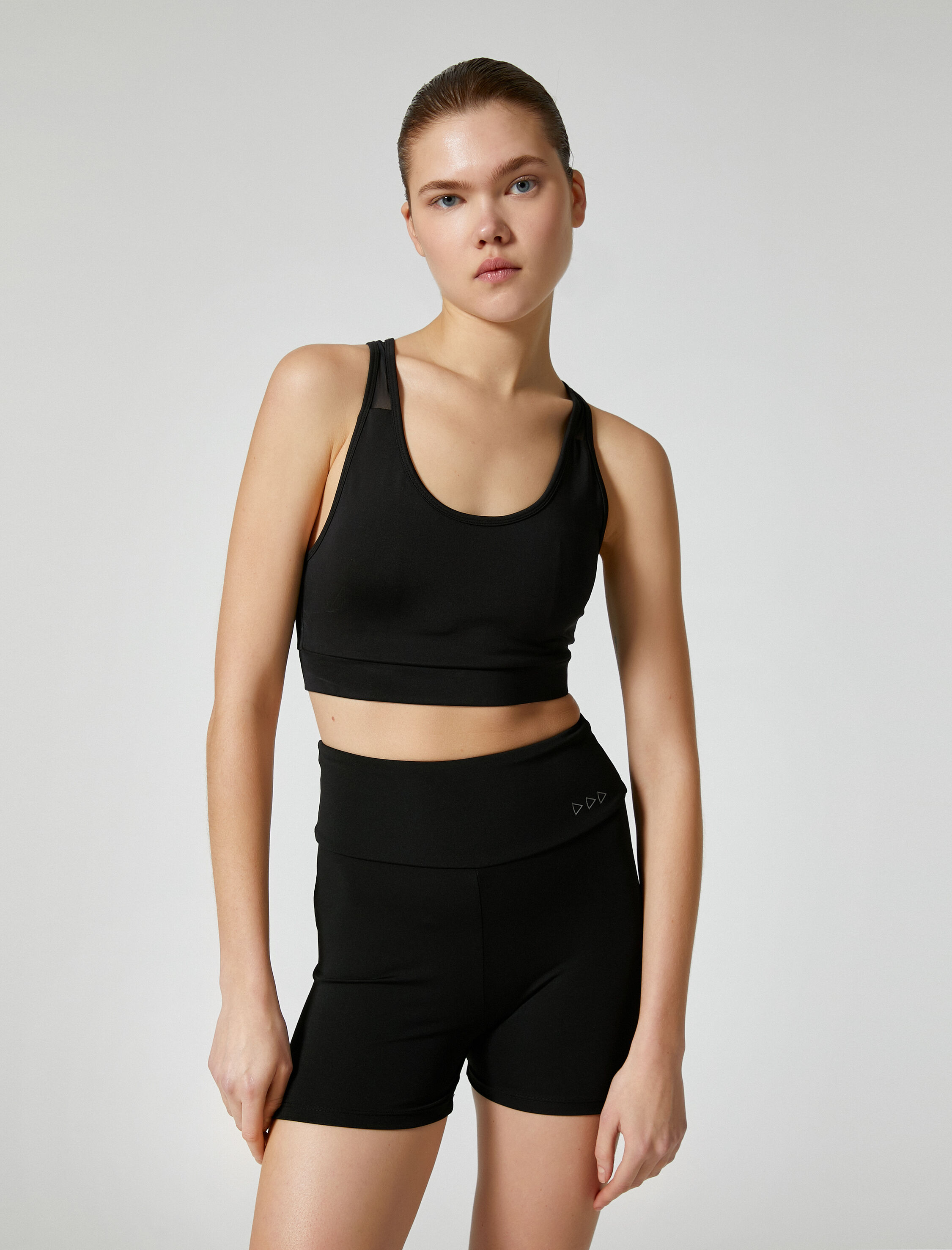   Spor Ekstra Kısa Biker Tayt Yüksek Bel Slim Fit