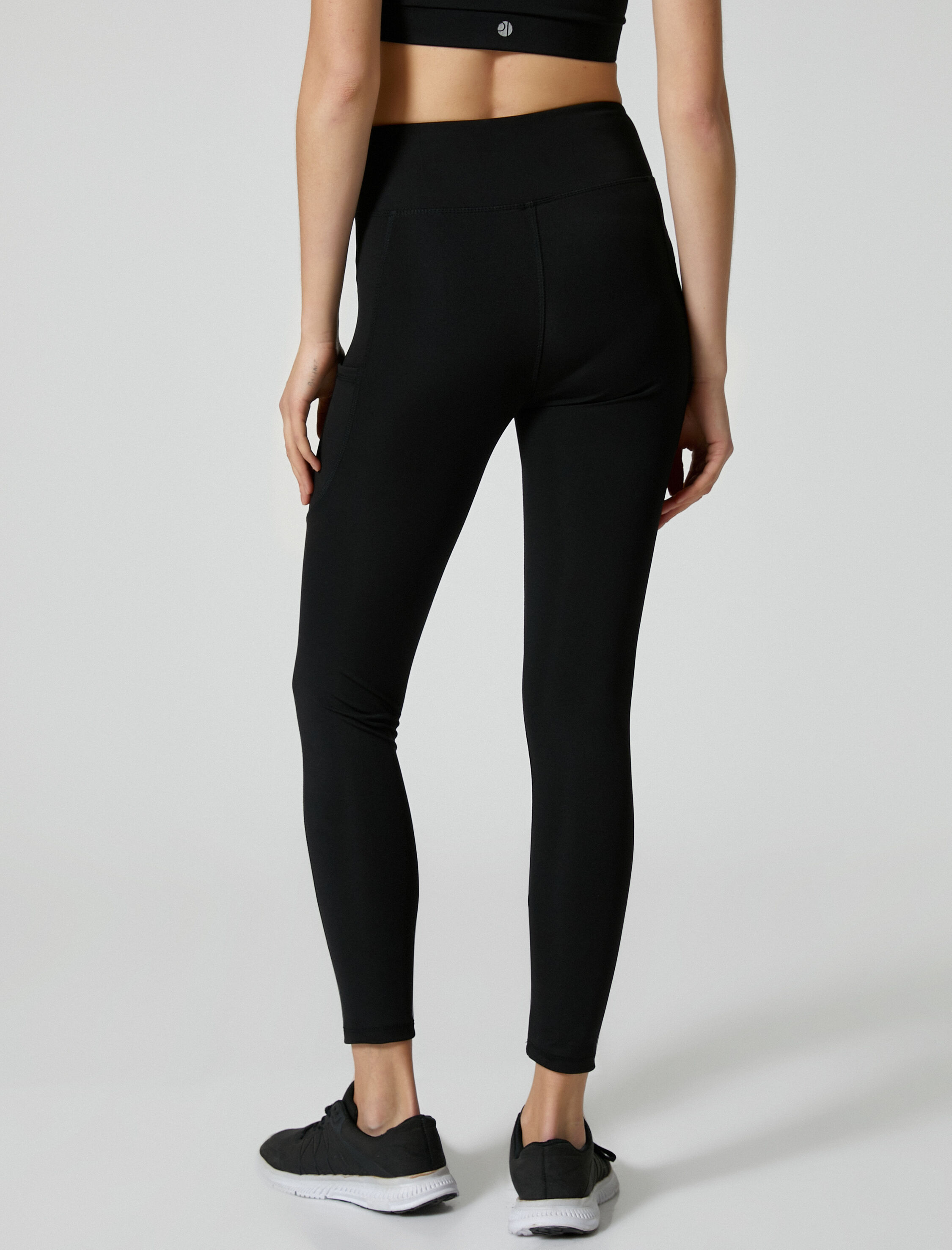   Cepli Spor Tayt Yüksek Bel Slim Fit