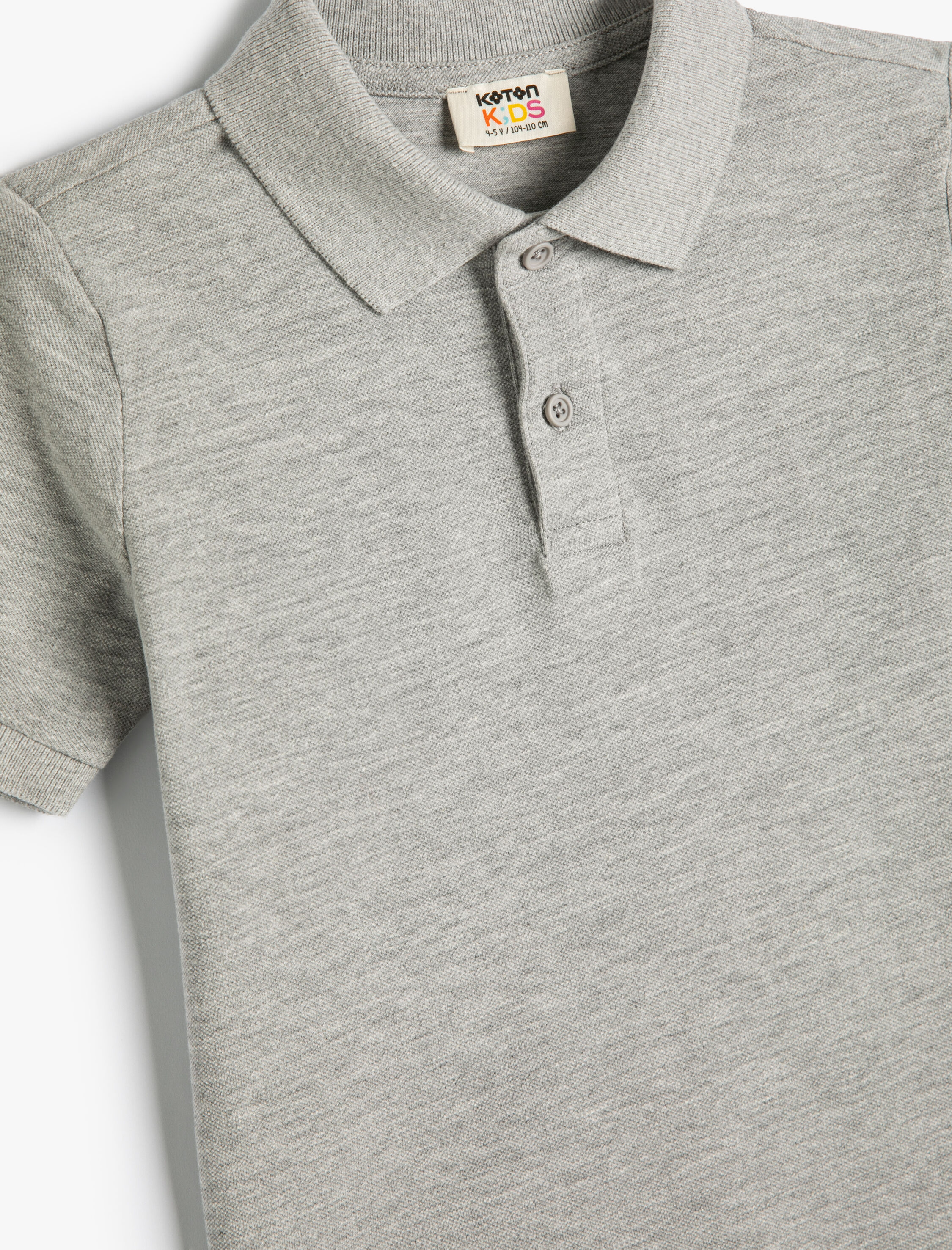  Erkek Çocuk Basic Polo Yaka Tişört Kısa Kollu Pamuklu