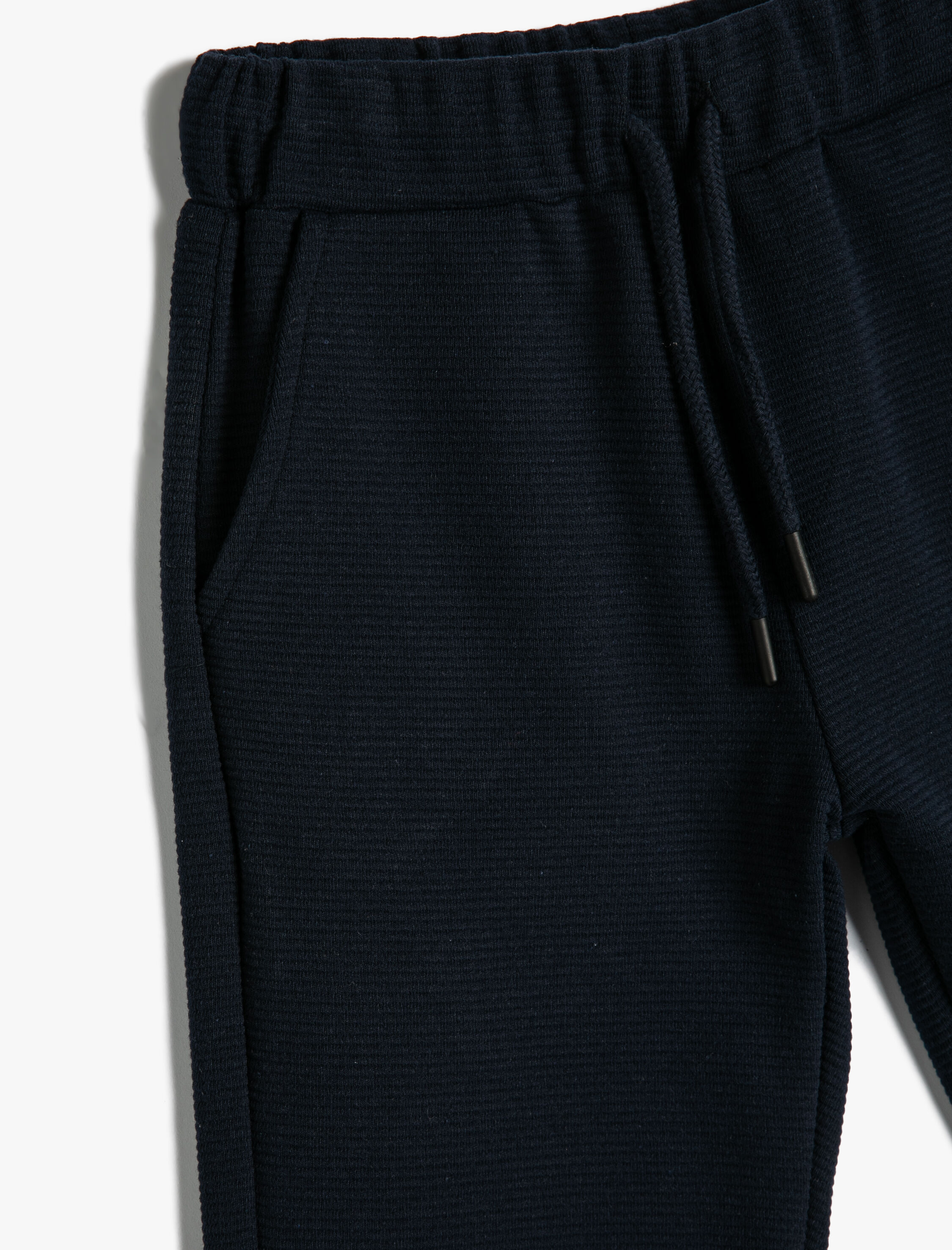  Erkek Çocuk Basic Şort Dokulu Beli Bağlamalı