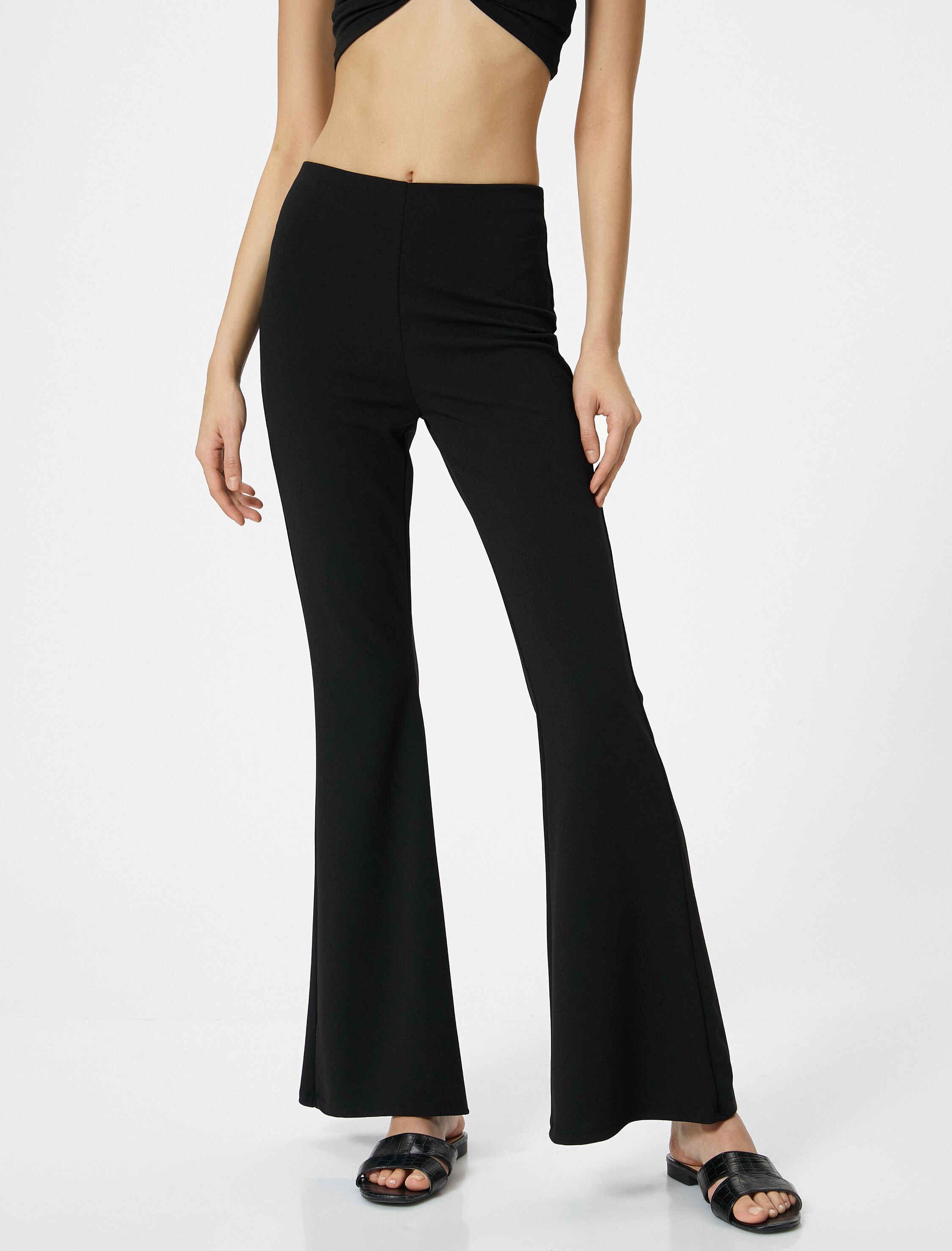   Tayt Pantolon İspanyol Paça Normal Bel