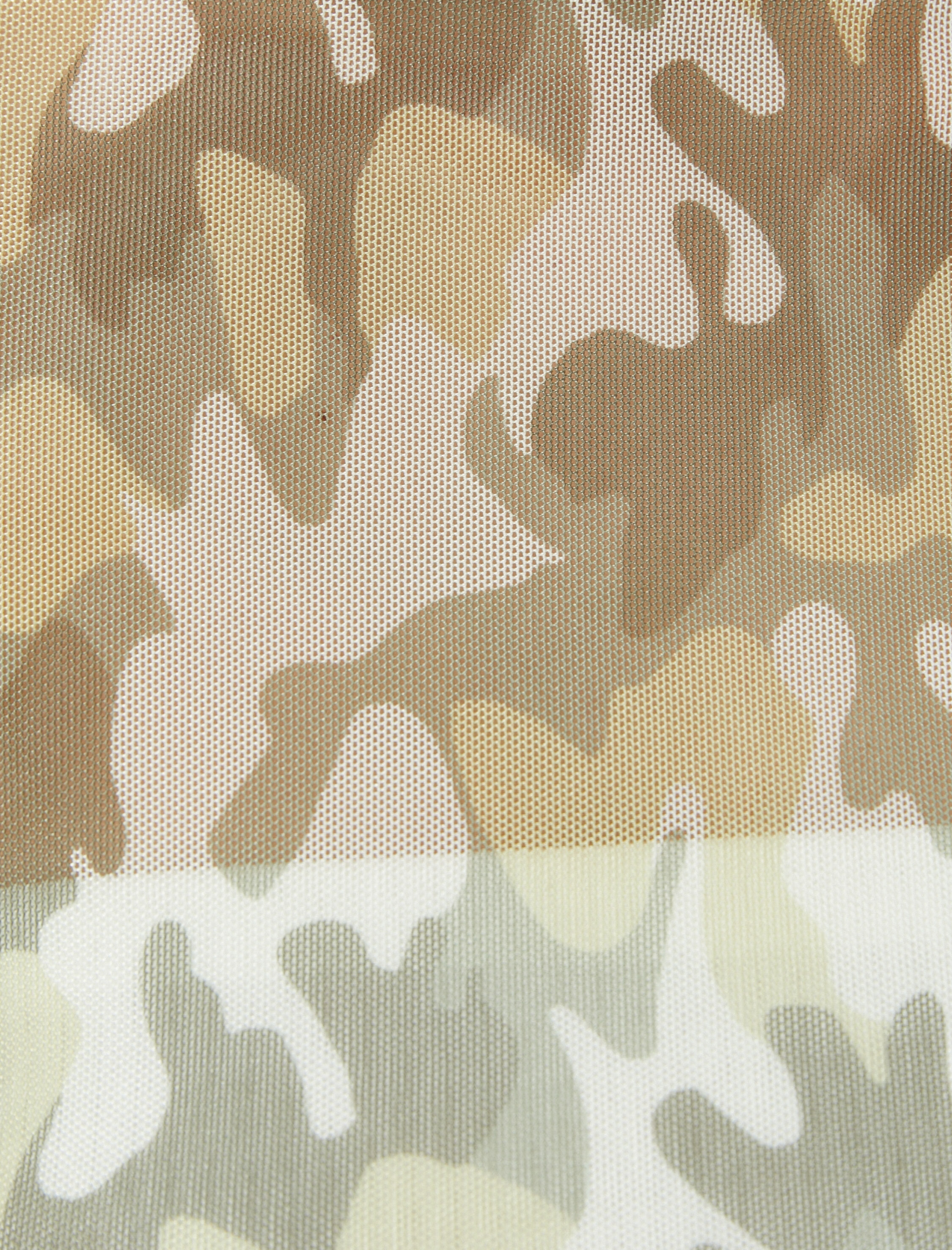   Transparan Tişört Uzun Kollu Kamuflaj Desenli