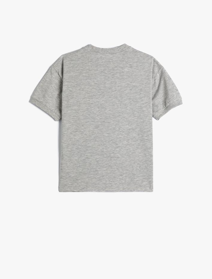 Erkek Çocuk Tişört Washington Şehir Baskılı Kısa Kollu Bisiklet Yaka