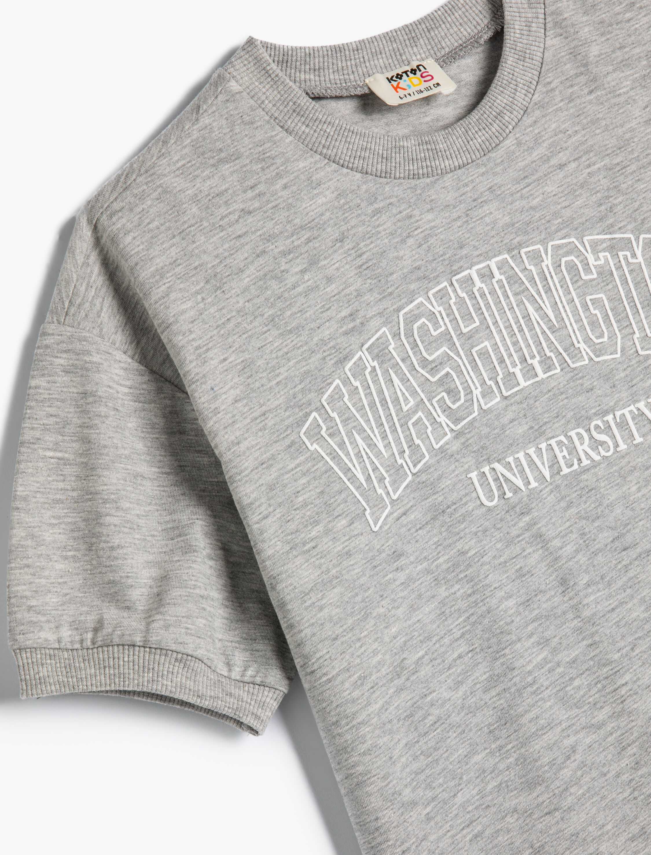  Erkek Çocuk Tişört Washington Şehir Baskılı Kısa Kollu Bisiklet Yaka