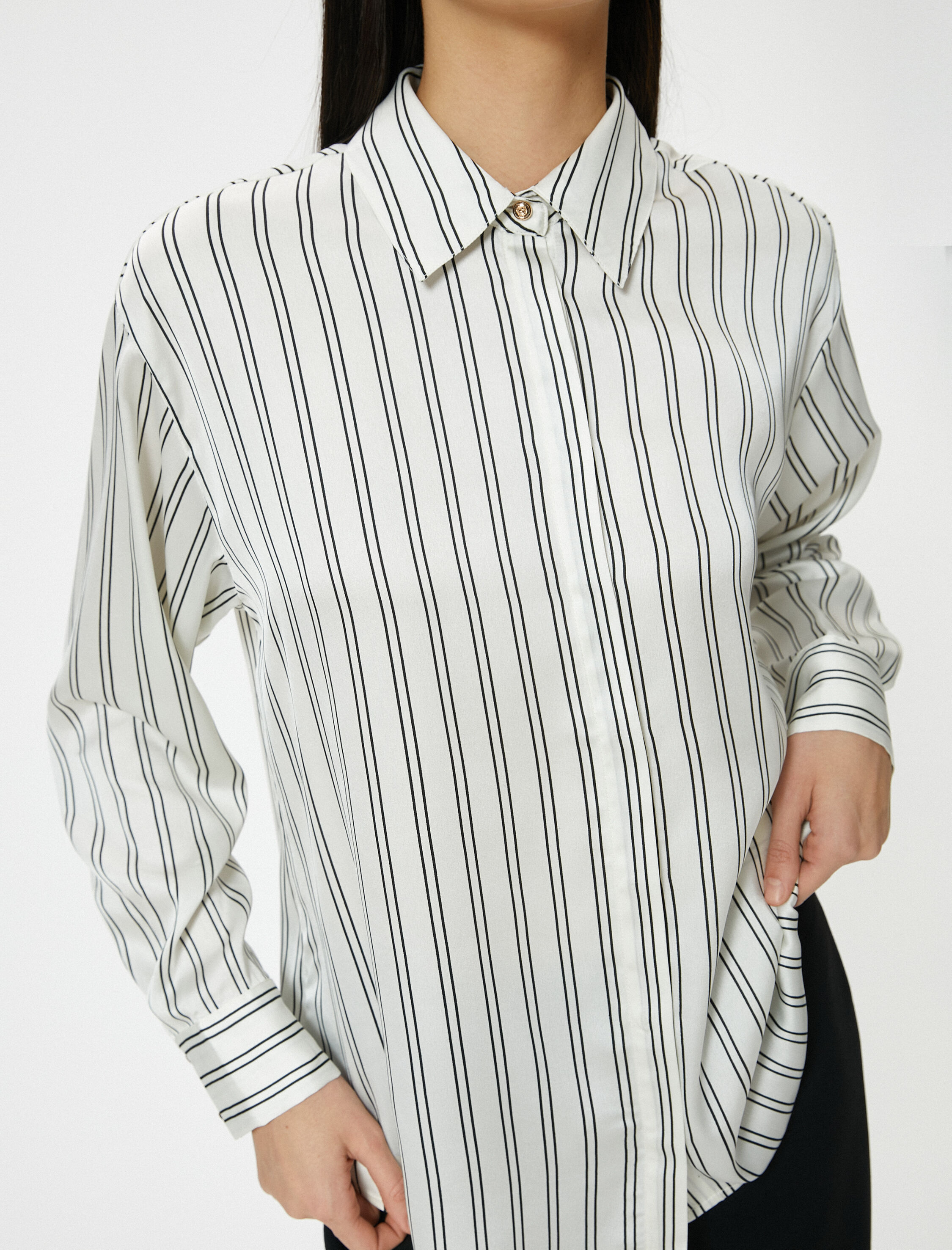   Çizgili Uzun Kollu Gömlek