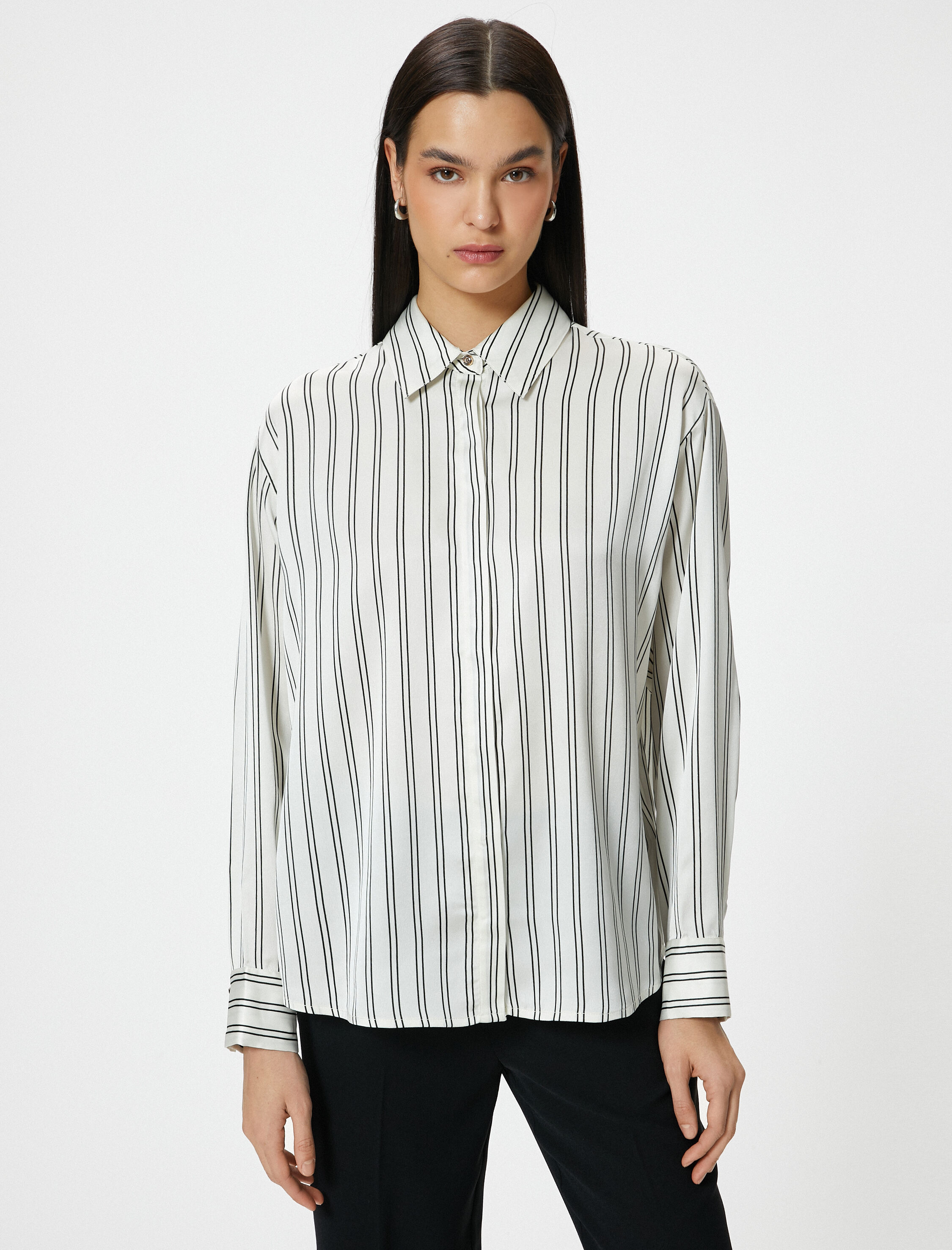   Çizgili Uzun Kollu Gömlek