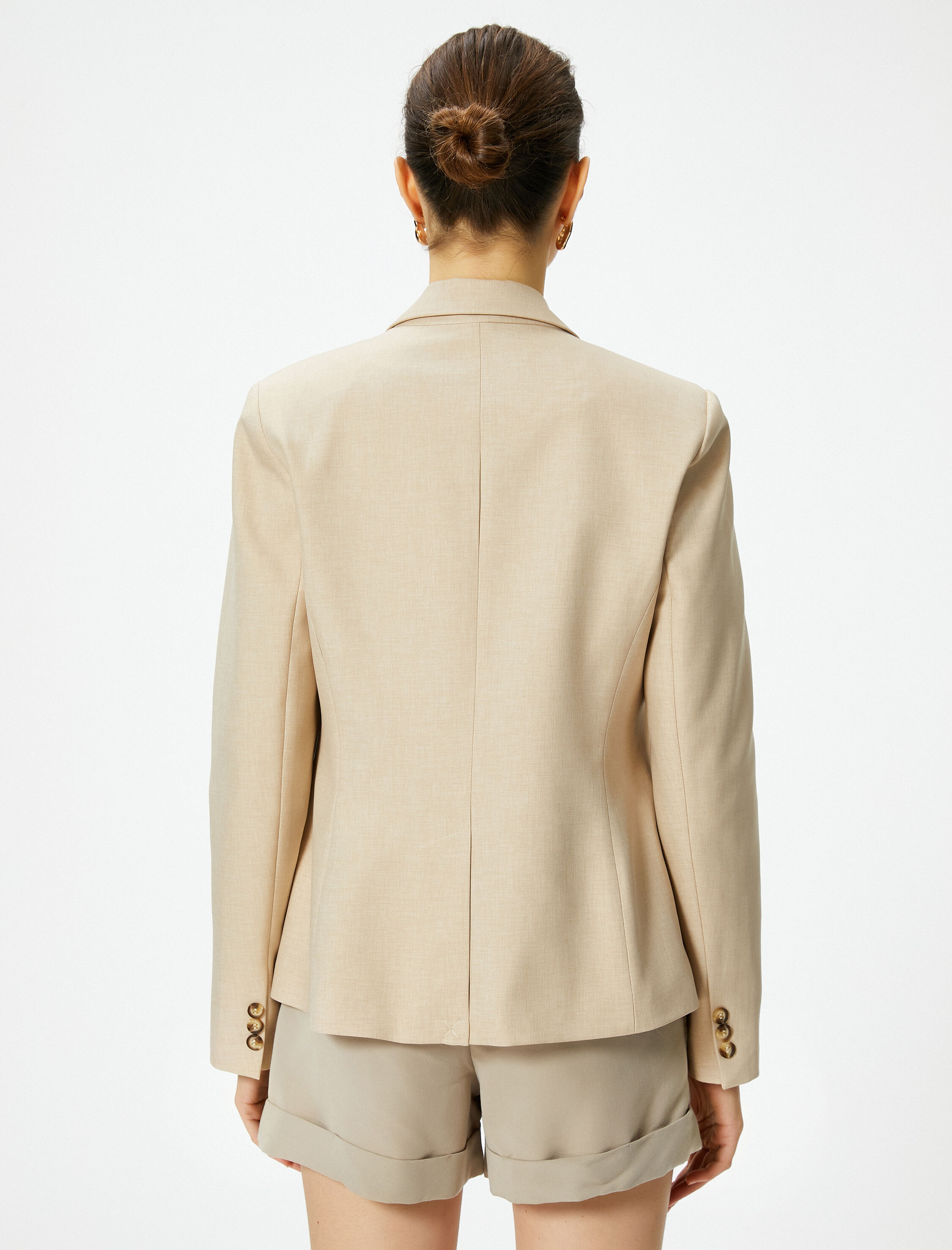   Blazer Ceket Düğmeli Kapaklı Cepli