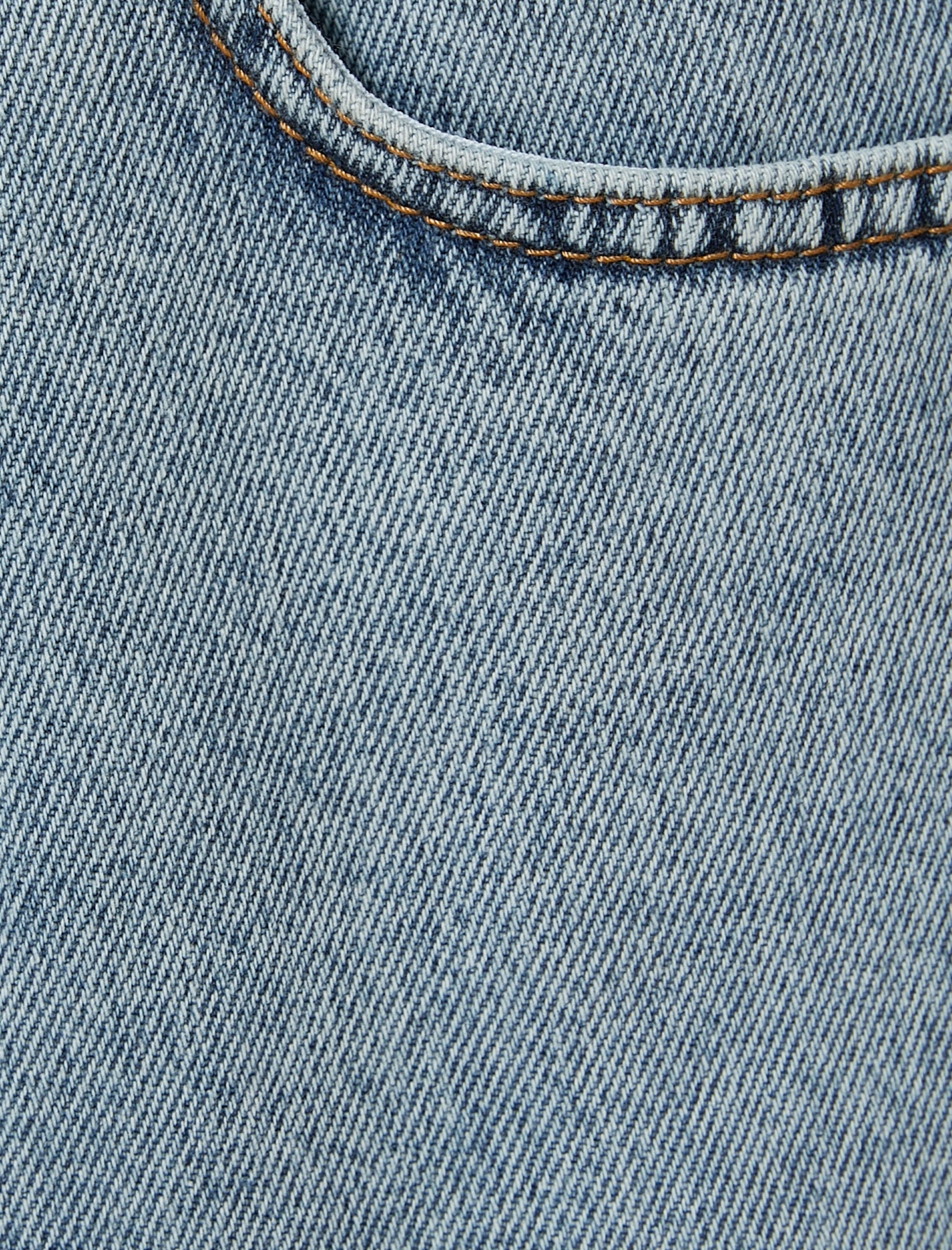   Beli Lastikli Mom Fit Jean Rahat Kesim Pamuklu Cepli - Mom Jeans