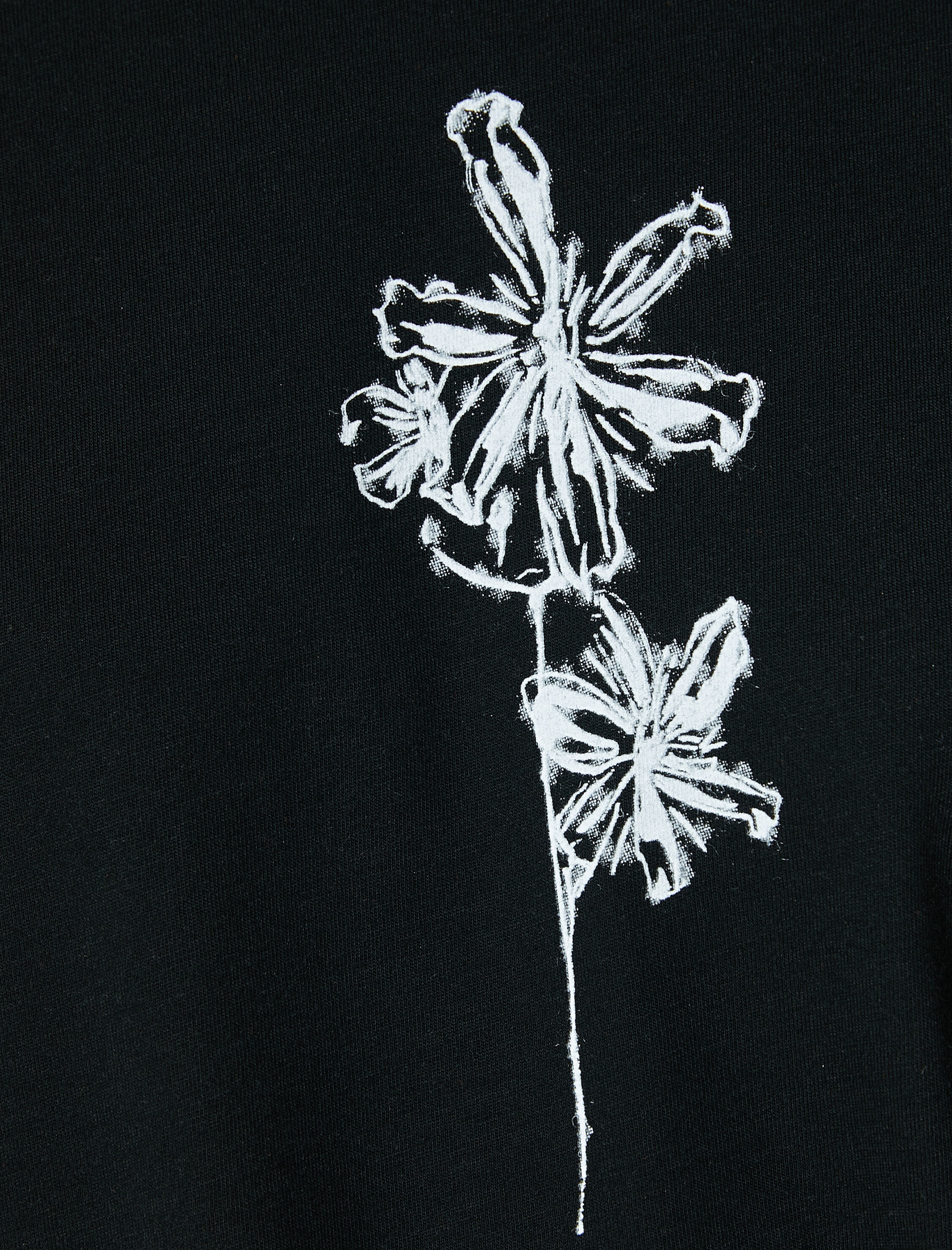   Baskılı Tişört Bisiklet Yaka Kısa Kollu Viskon Karışımlı