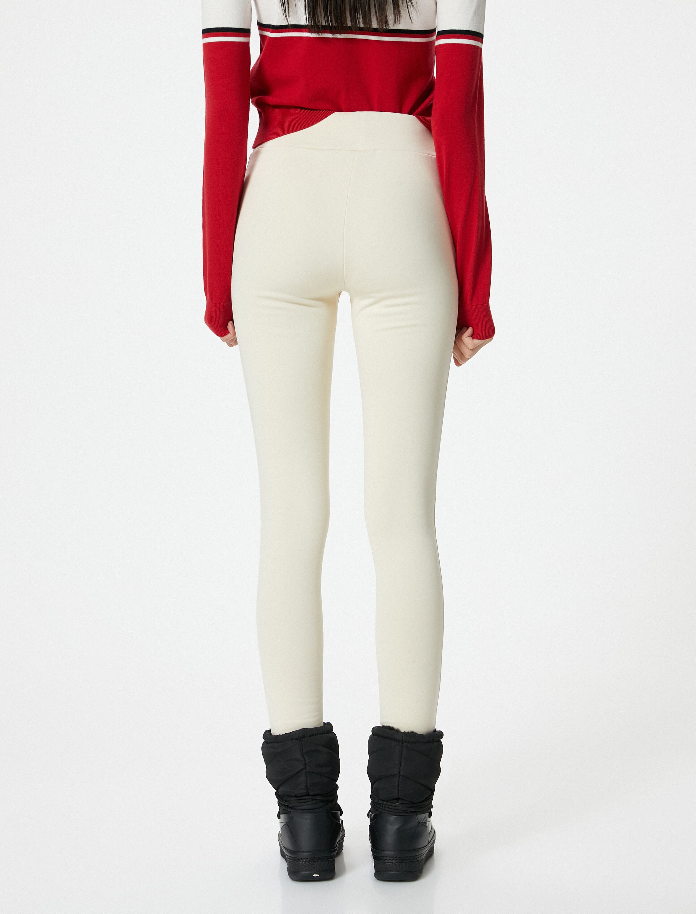   Kayak Taytı Dar Paça Yüksek Bel Nervürlü