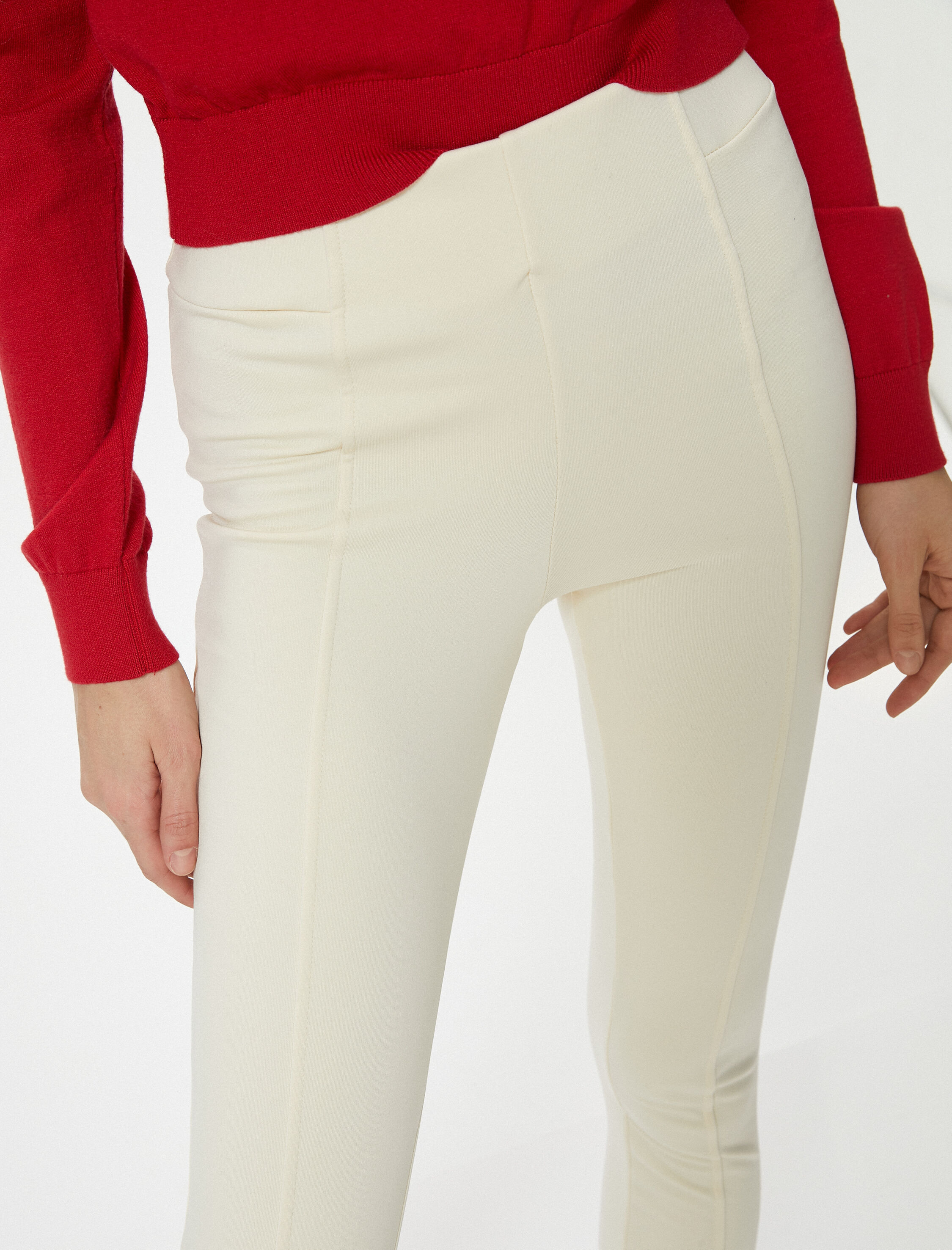   Kayak Taytı Dar Paça Yüksek Bel Nervürlü