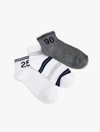 3'lü Patik Çorap Seti Pamuklu